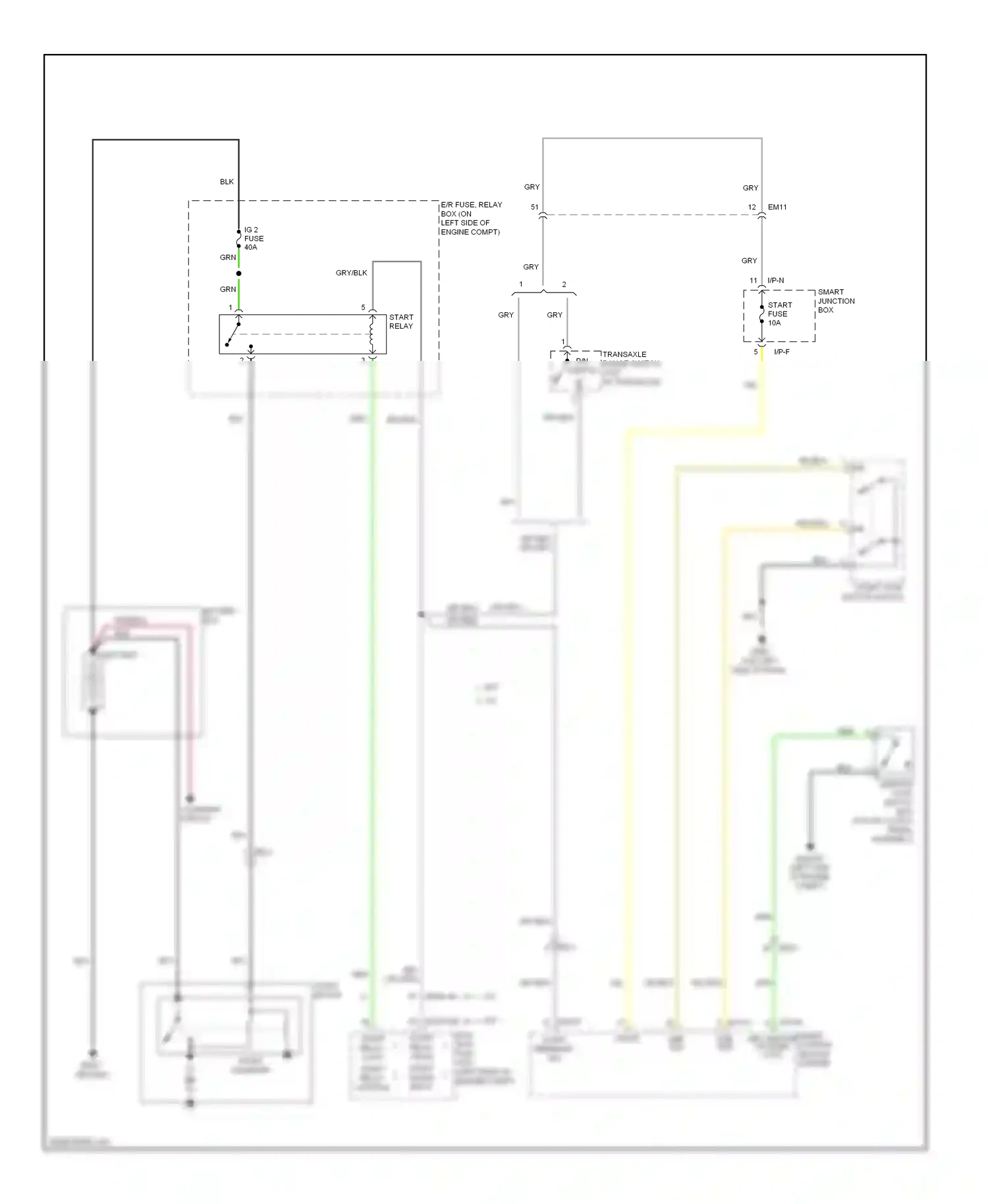 Wiring diagram relay control for Hyundai Veloster I (2011-2015) (1 of 2)