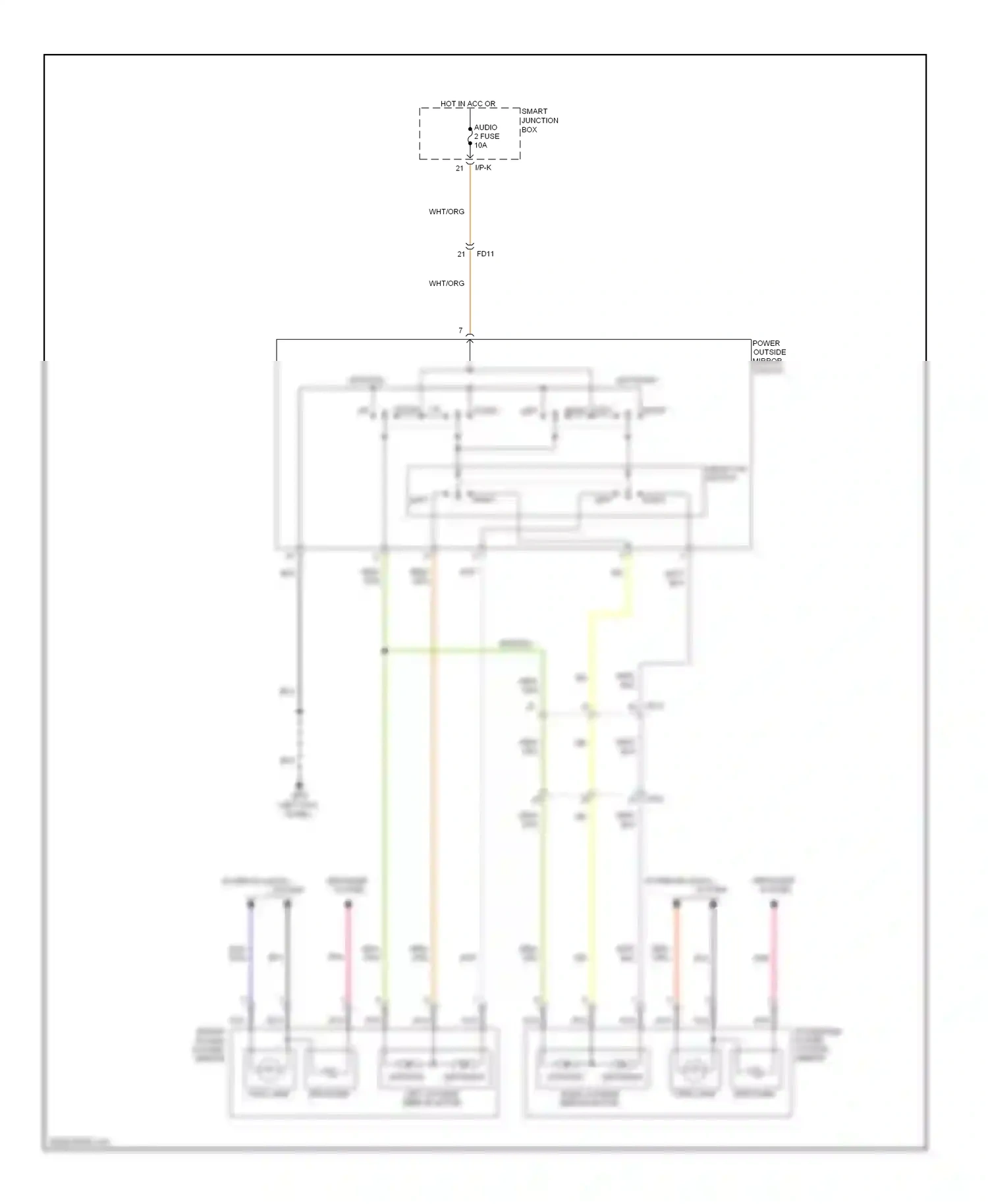 Wiring diagram selector switch for Hyundai Veloster I (2011-2015) (1 of 1)
