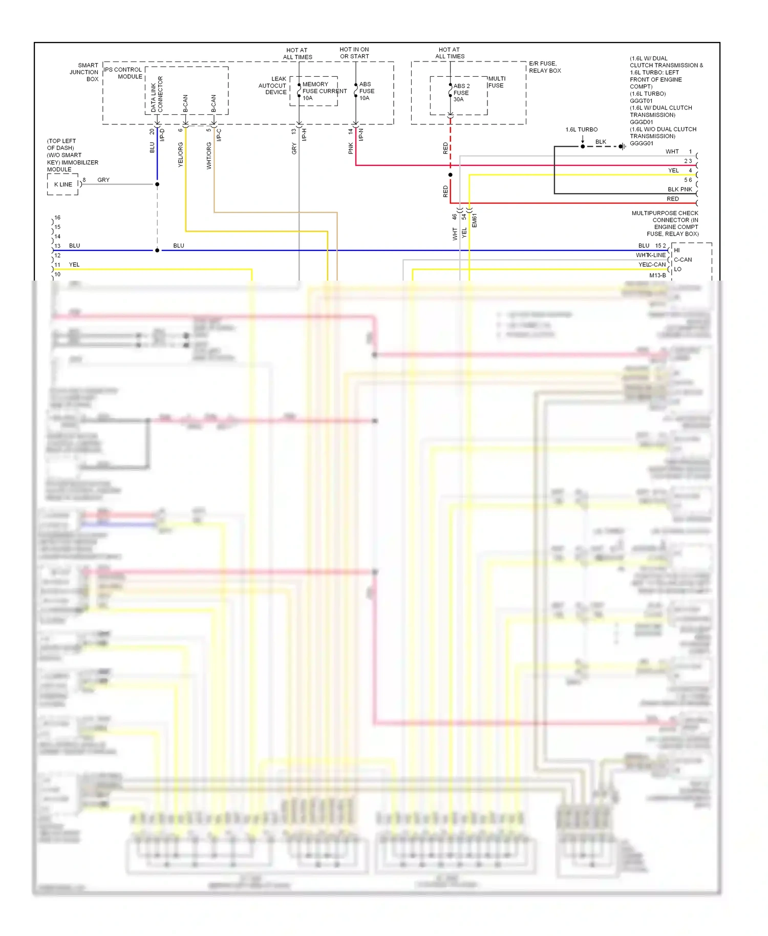 Wiring diagram smart key control module for Hyundai Veloster I (2011-2015) (1 of 5)