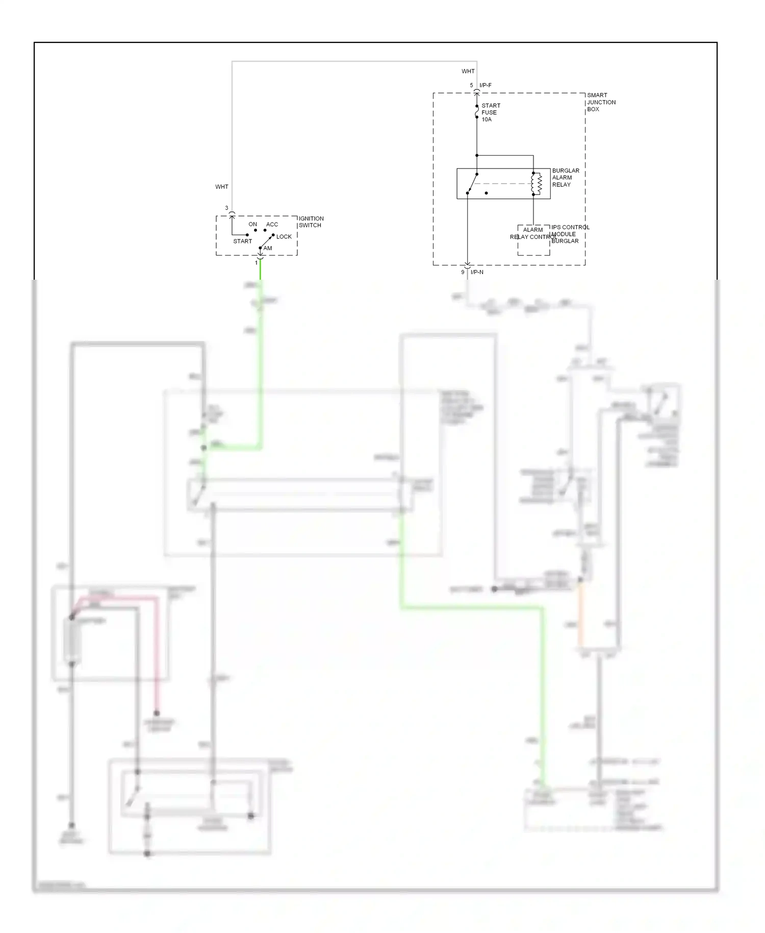 Wiring diagram transaxle range switch p/n sw for Hyundai Veloster I (2011-2015) (1 of 1)