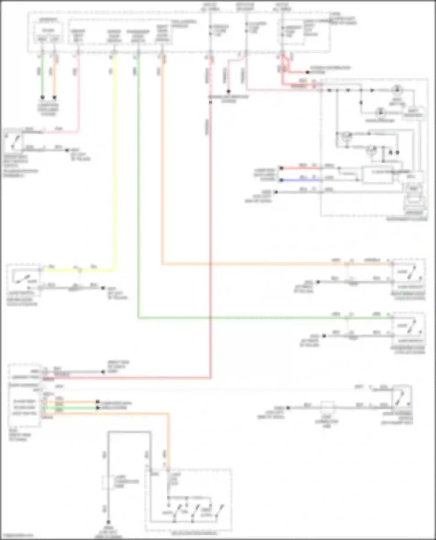 Wiring diagram ajar switch for Hyundai Veloster II (2018-2024) (4 of 4)