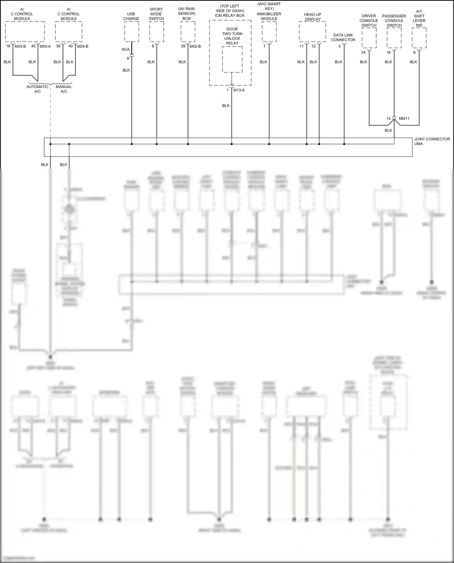 Hyundai Veloster II (2018-2024) automatic a/c wiring diagram  (3 of 6)