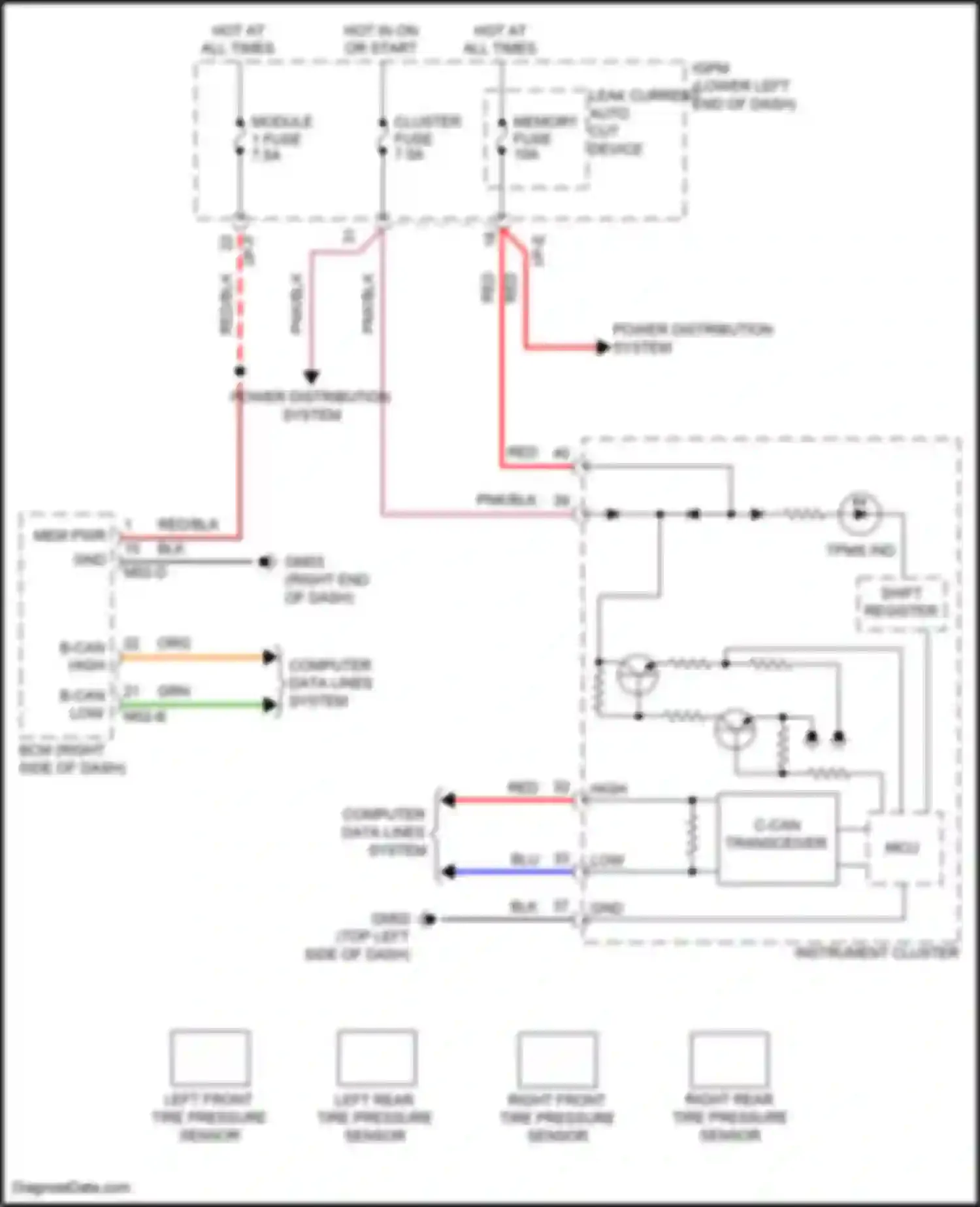 Wiring diagram cluster fuse for Hyundai Veloster II (2018-2024) (11 of 26)