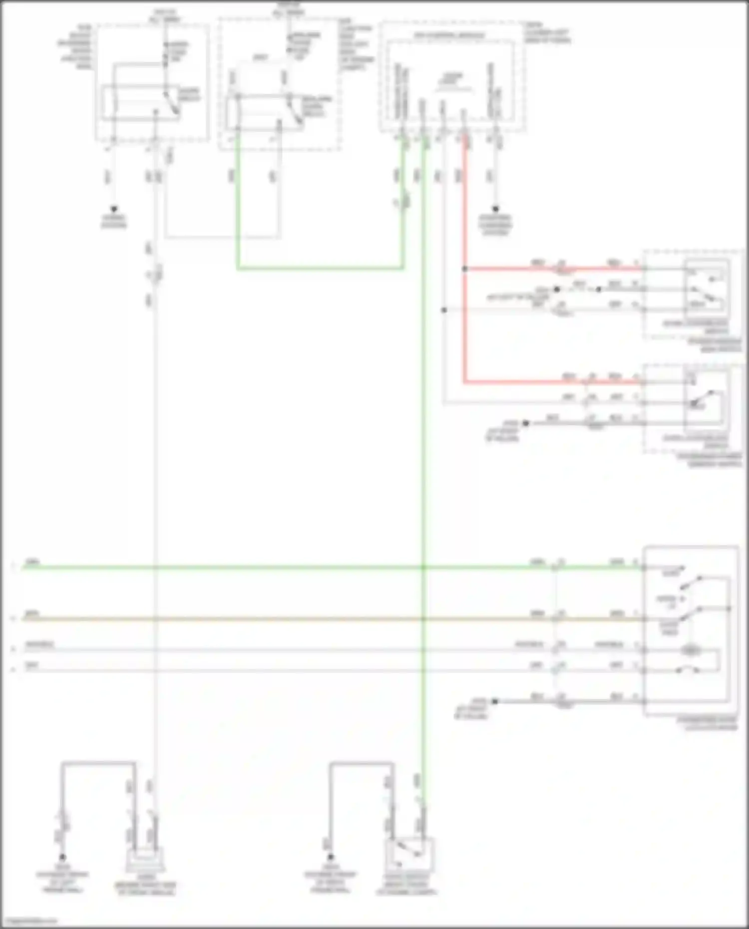 Wiring diagram door lock/unlock switch for Hyundai Veloster II (2018-2024) (1 of 3)
