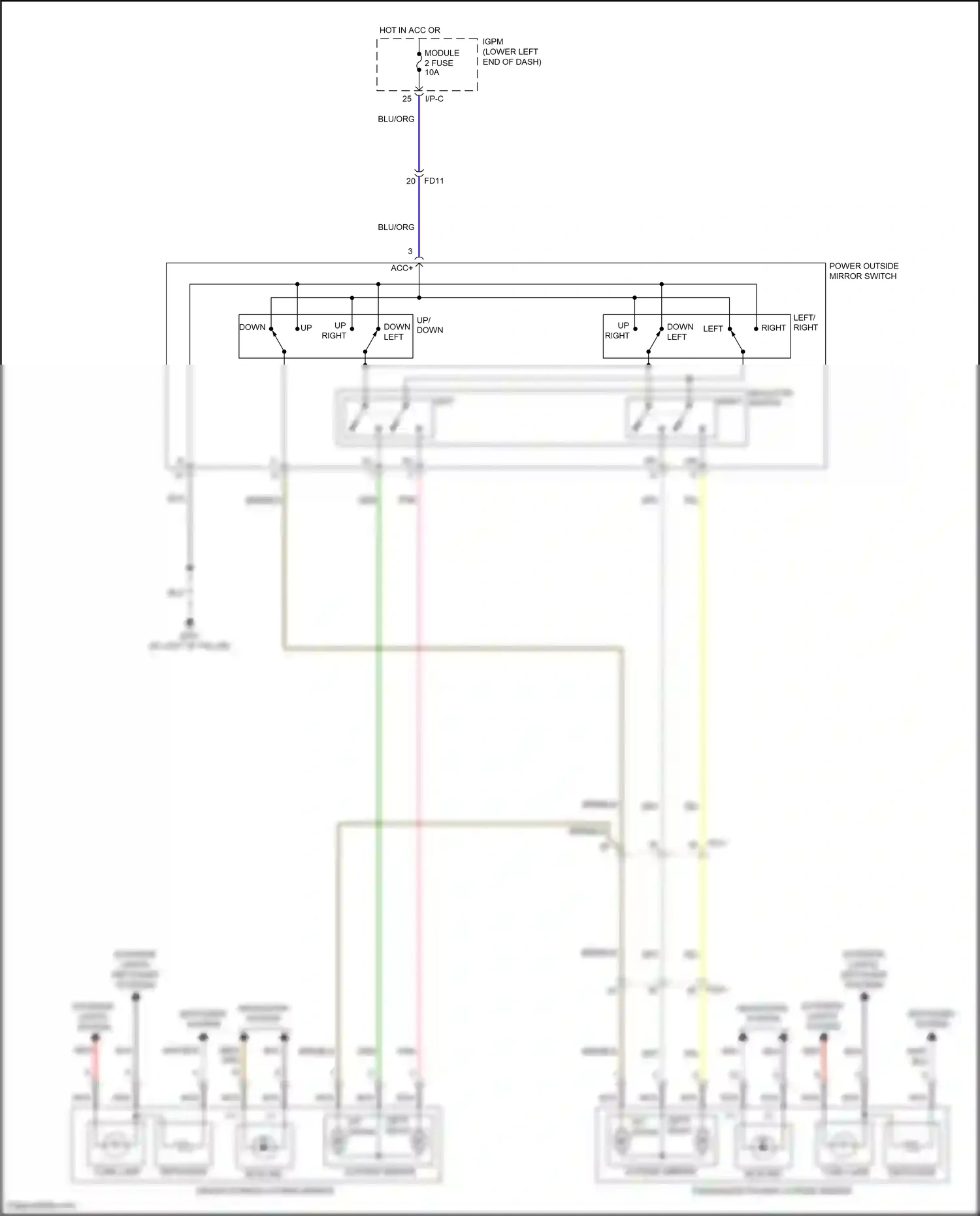 Wiring diagram down/ left for Hyundai Veloster II (2018-2024) (1 of 1)