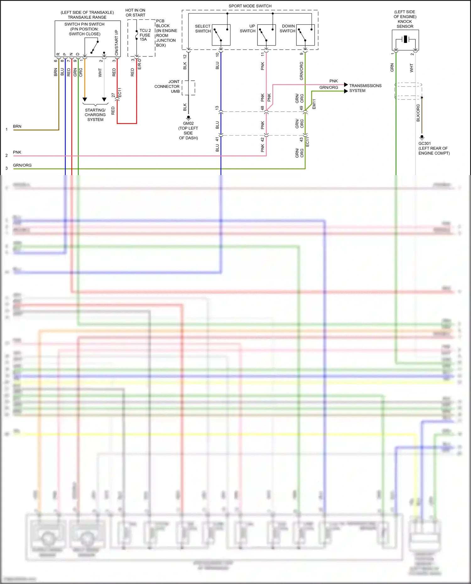Wiring diagram down switch for Hyundai Veloster II (2018-2024) (1 of 1)