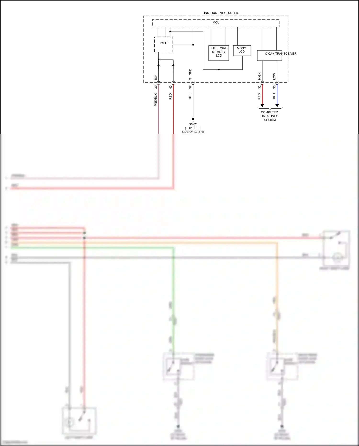 Wiring diagram external memory lcd for Hyundai Veloster II (2018-2024) (1 of 1)