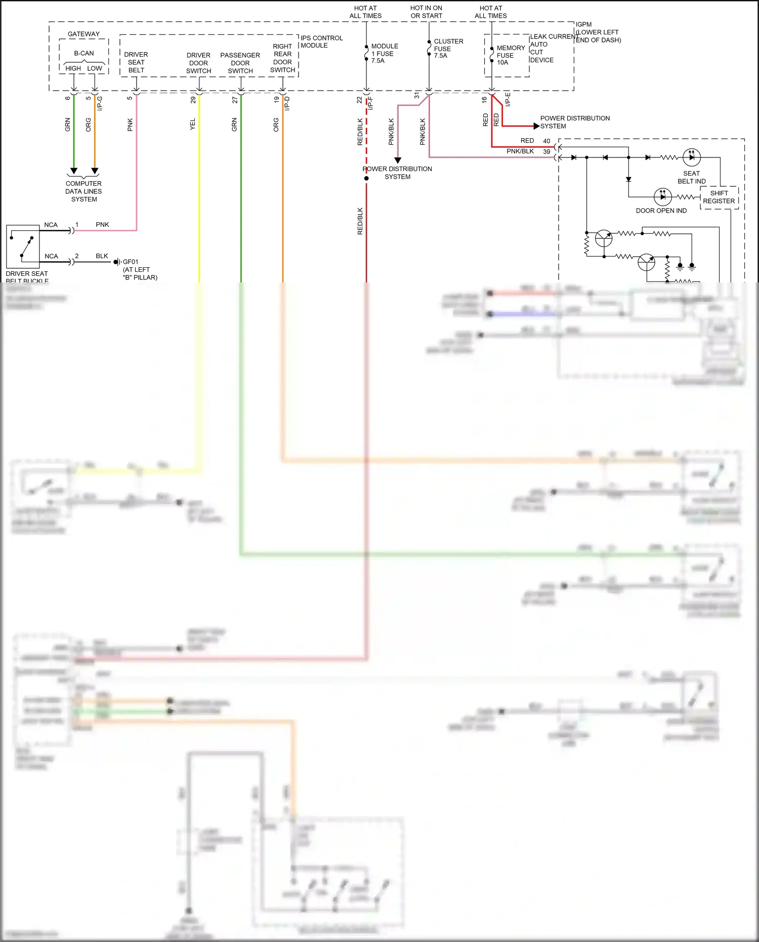 Wiring diagram ips control module for Hyundai Veloster II (2018-2024) (29 of 29)