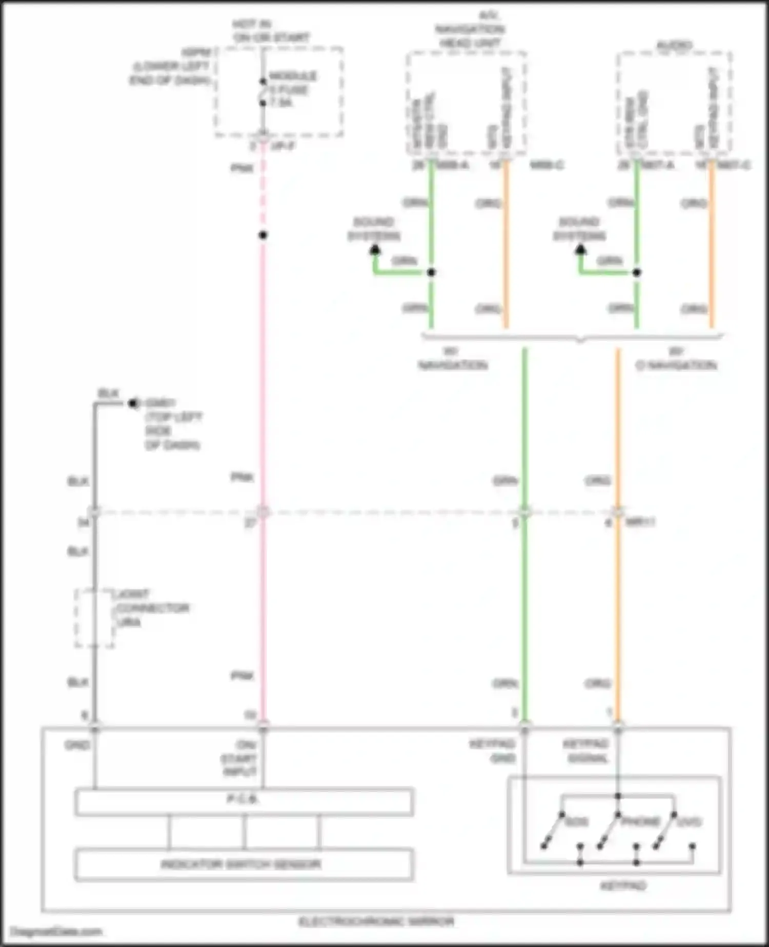 Wiring diagram keypad signal for Hyundai Veloster II (2018-2024) (1 of 1)