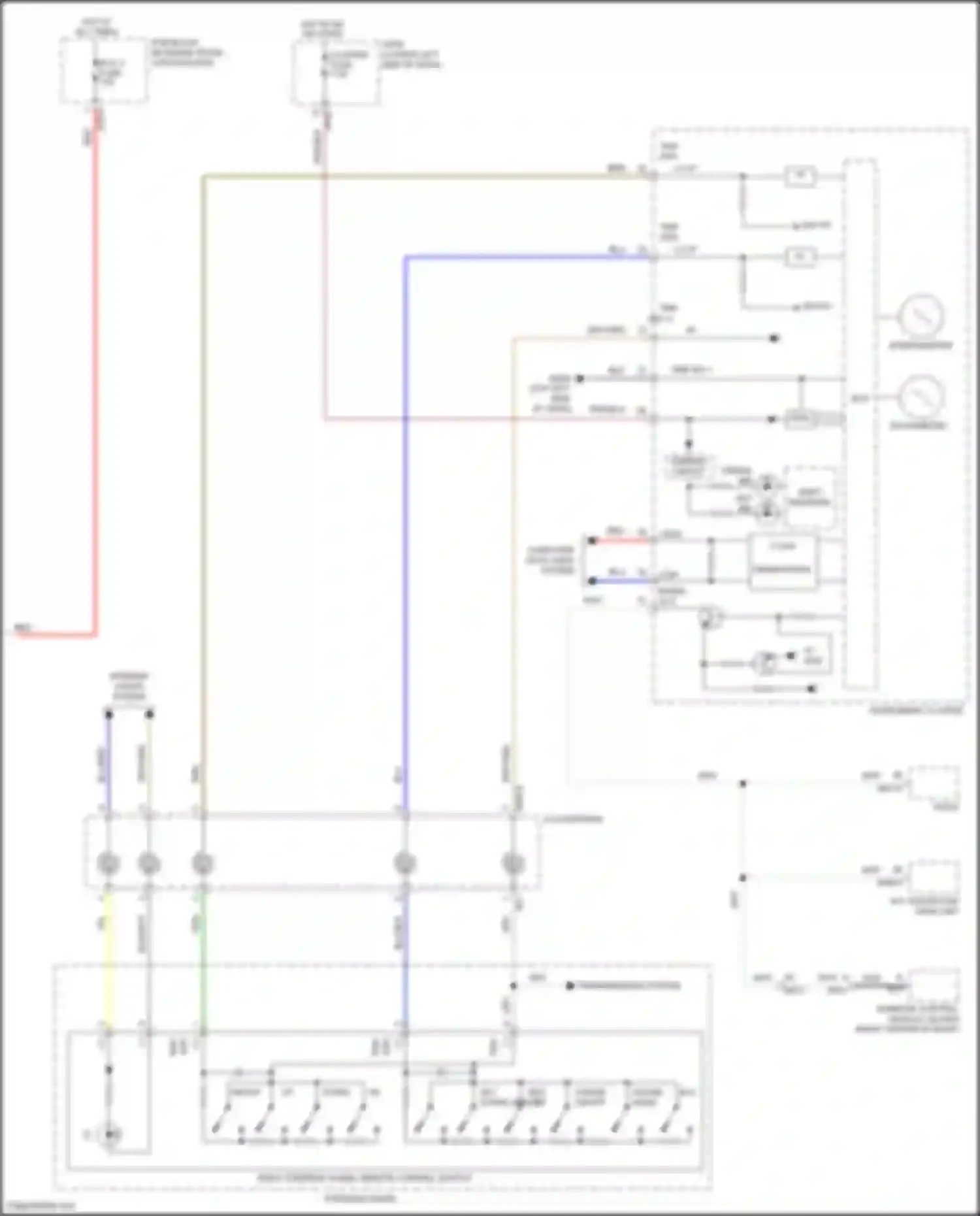 Wiring diagram right steering wheel remote control switch for Hyundai Veloster II (2018-2024) (1 of 3)