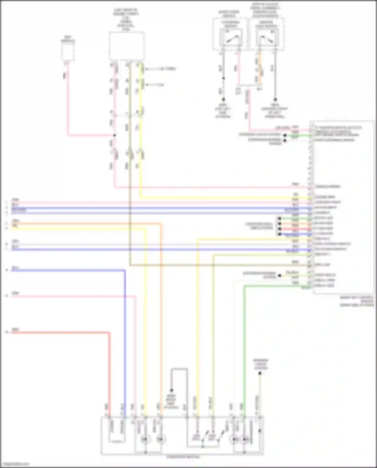 Wiring diagram start/stop button for Hyundai Veloster II (2018-2024) (3 of 5)