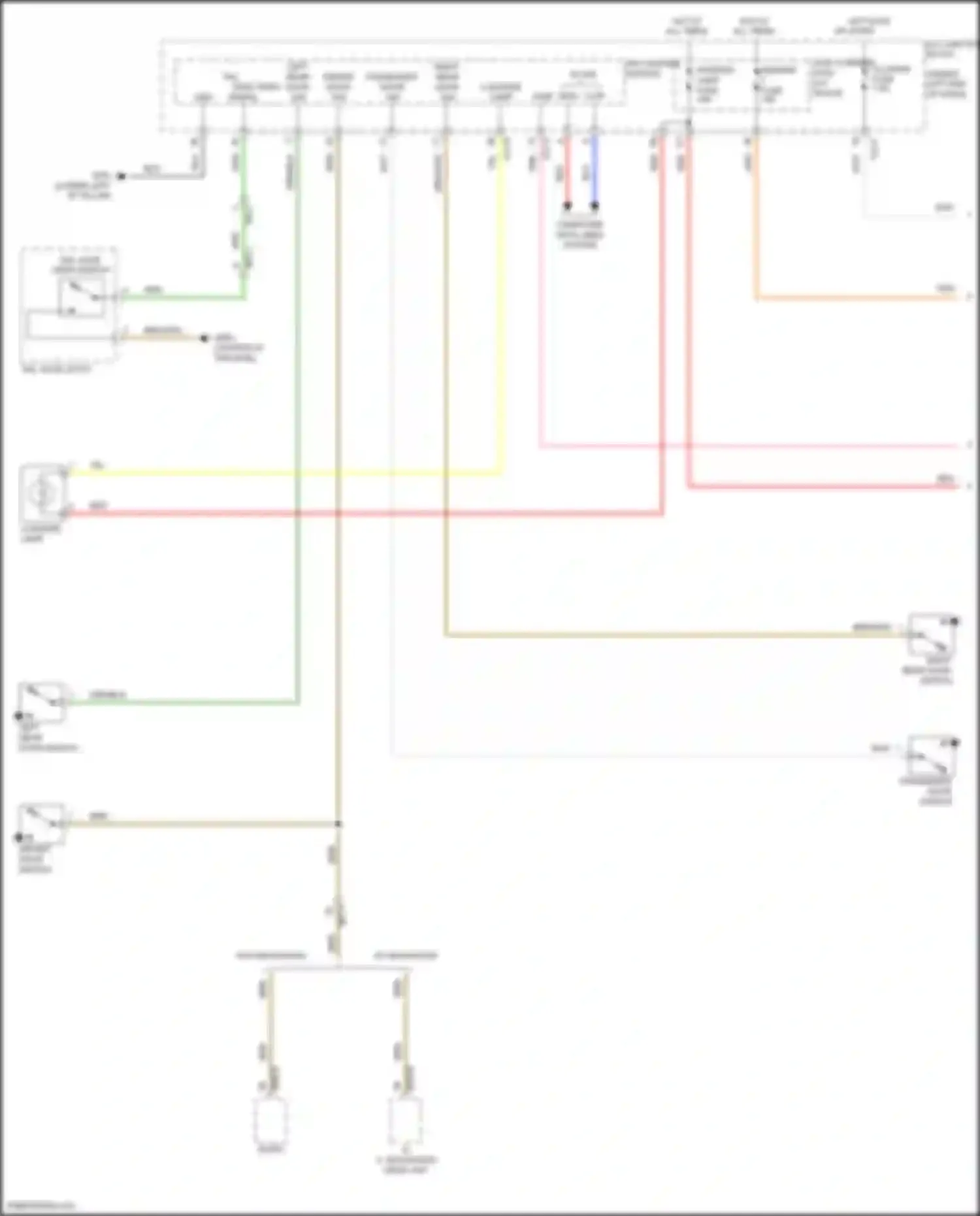 Venue Hyundai I (2019-2024): Courtesy lamps circuit (1 of 2)