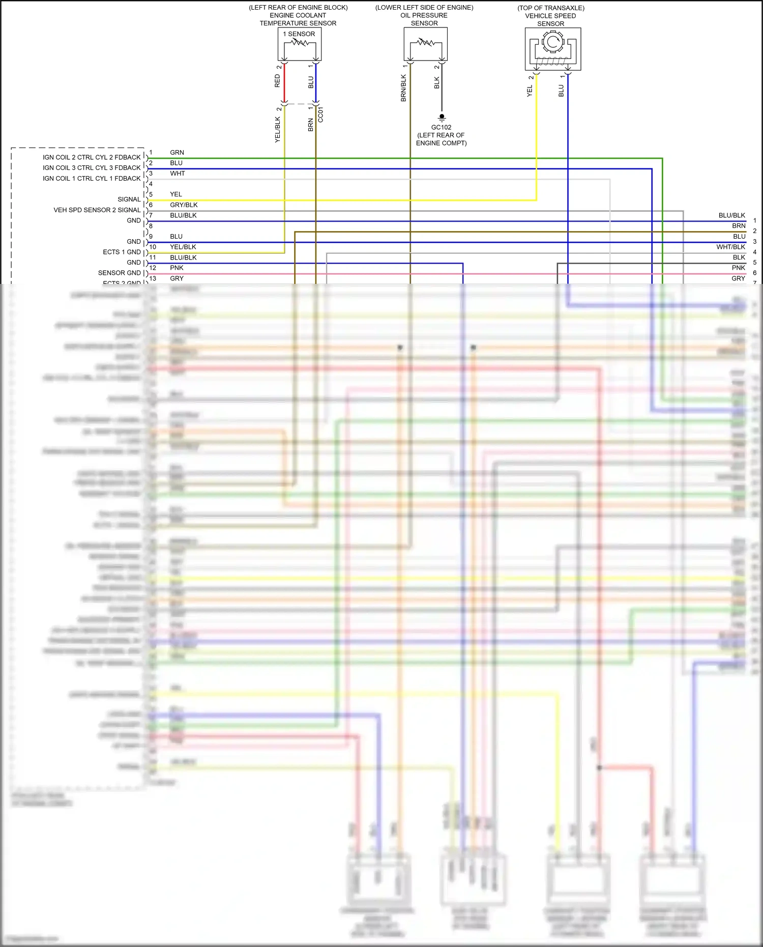 Wiring diagram down shift for Hyundai Venue I (2019-2024) (3 of 3)