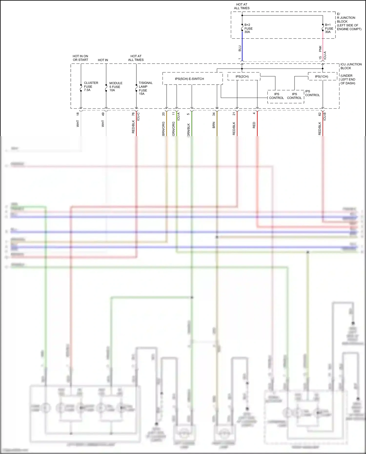 Wiring diagram ips control for Hyundai Venue I (2019-2024) (2 of 5)