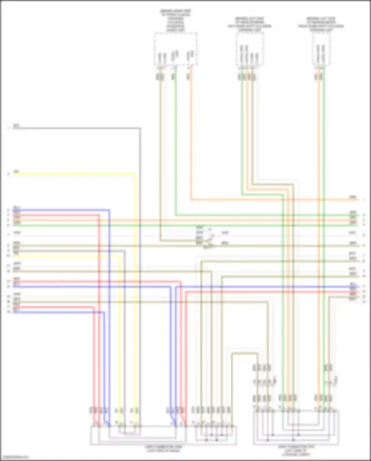 Wiring diagram left blind-spot collision warning unit for Hyundai Venue I (2019-2024) (2 of 4)