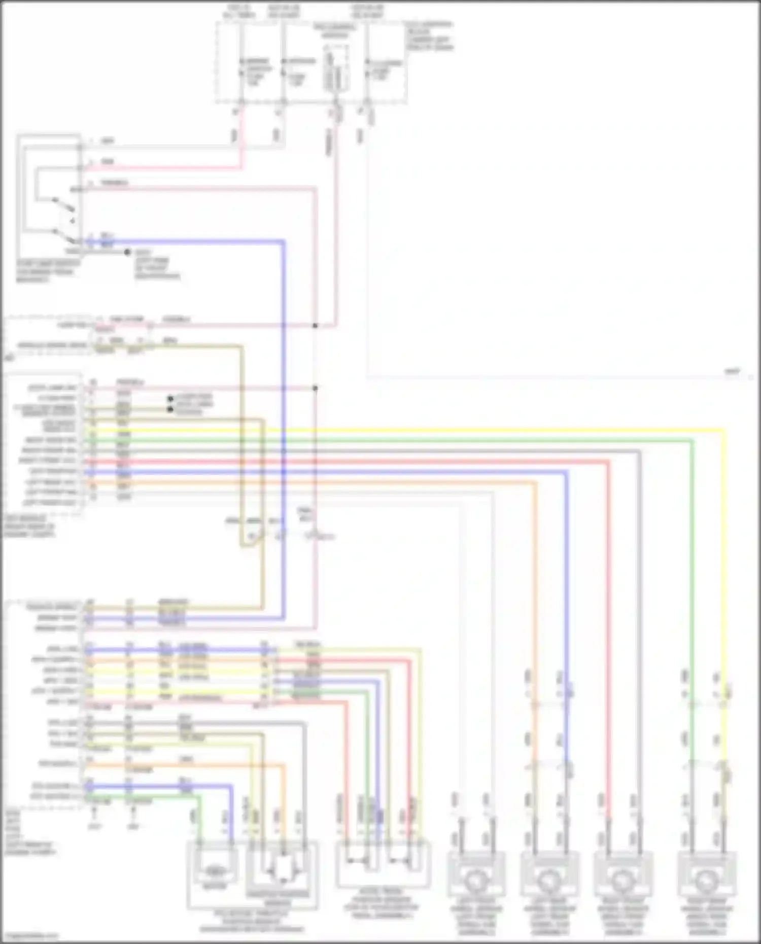 Wiring diagram left front wheel sensor for Hyundai Venue I (2019-2024) (2 of 2)