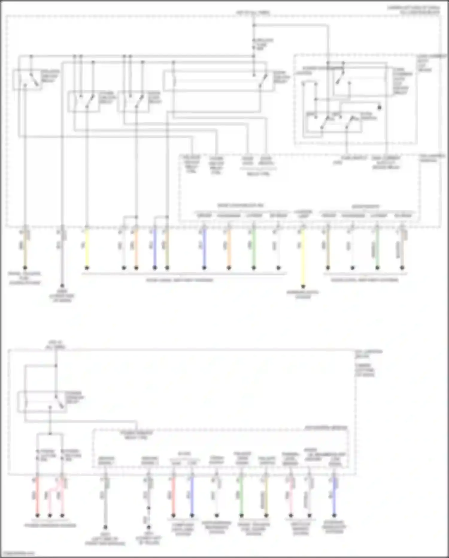 Wiring diagram power window relay for Hyundai Venue I (2019-2024) (1 of 4)