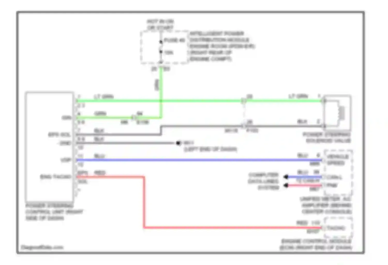 EX35 Infiniti I (2007-2013): Electronic power steering circuit