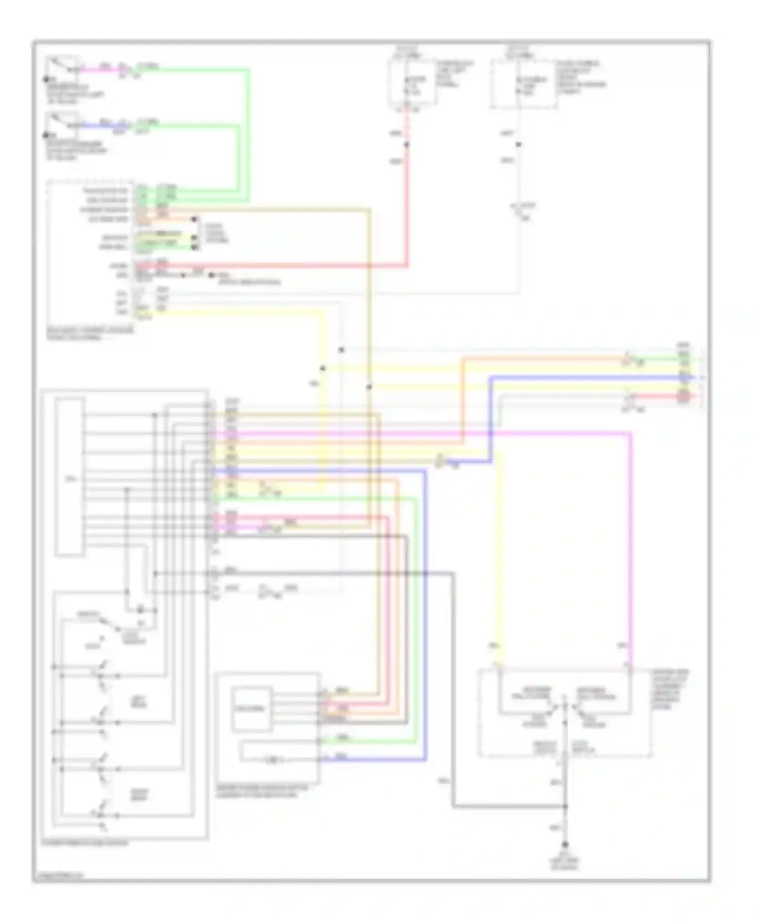 EX35 Infiniti I (2007-2013): Power windows circuit (1 of 2)