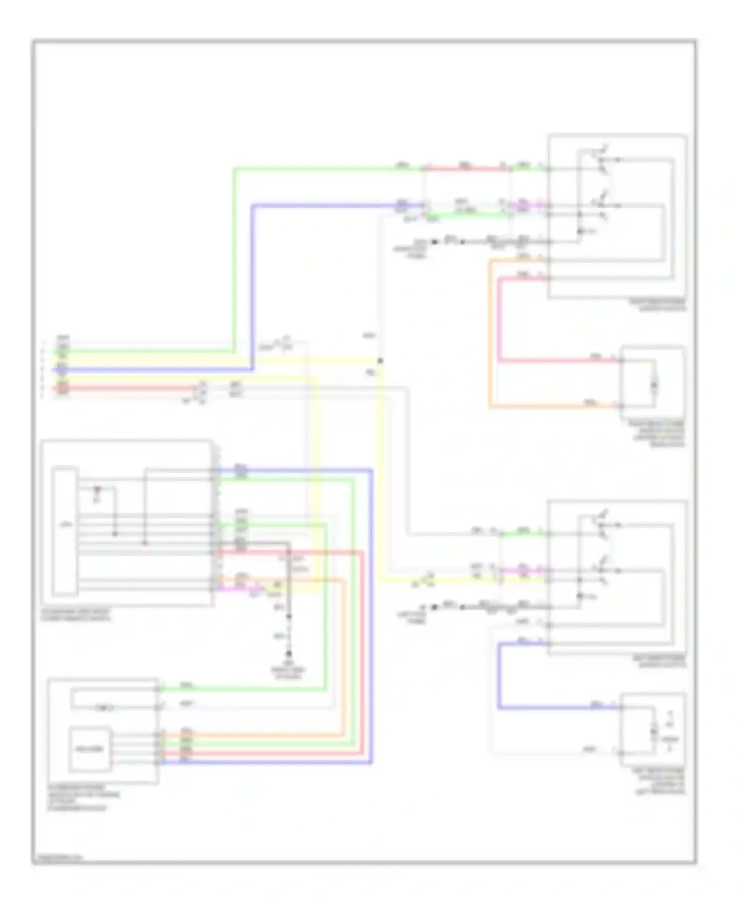 EX35 Infiniti I (2007-2013): Power windows circuit (2 of 2)