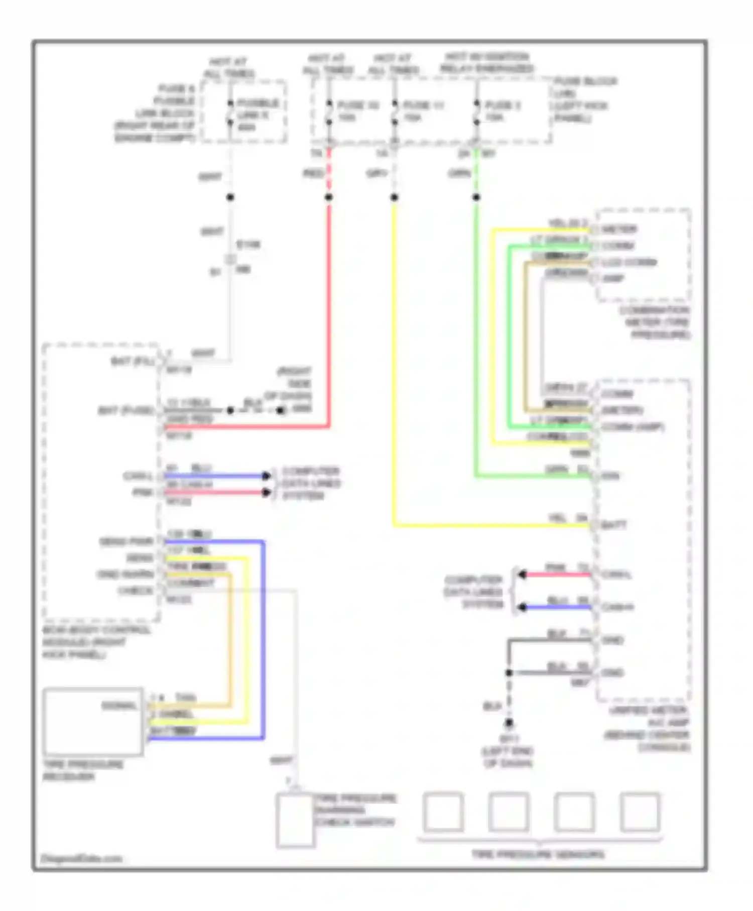 EX35 Infiniti I (2007-2013): Tire pressure monitoring circuit