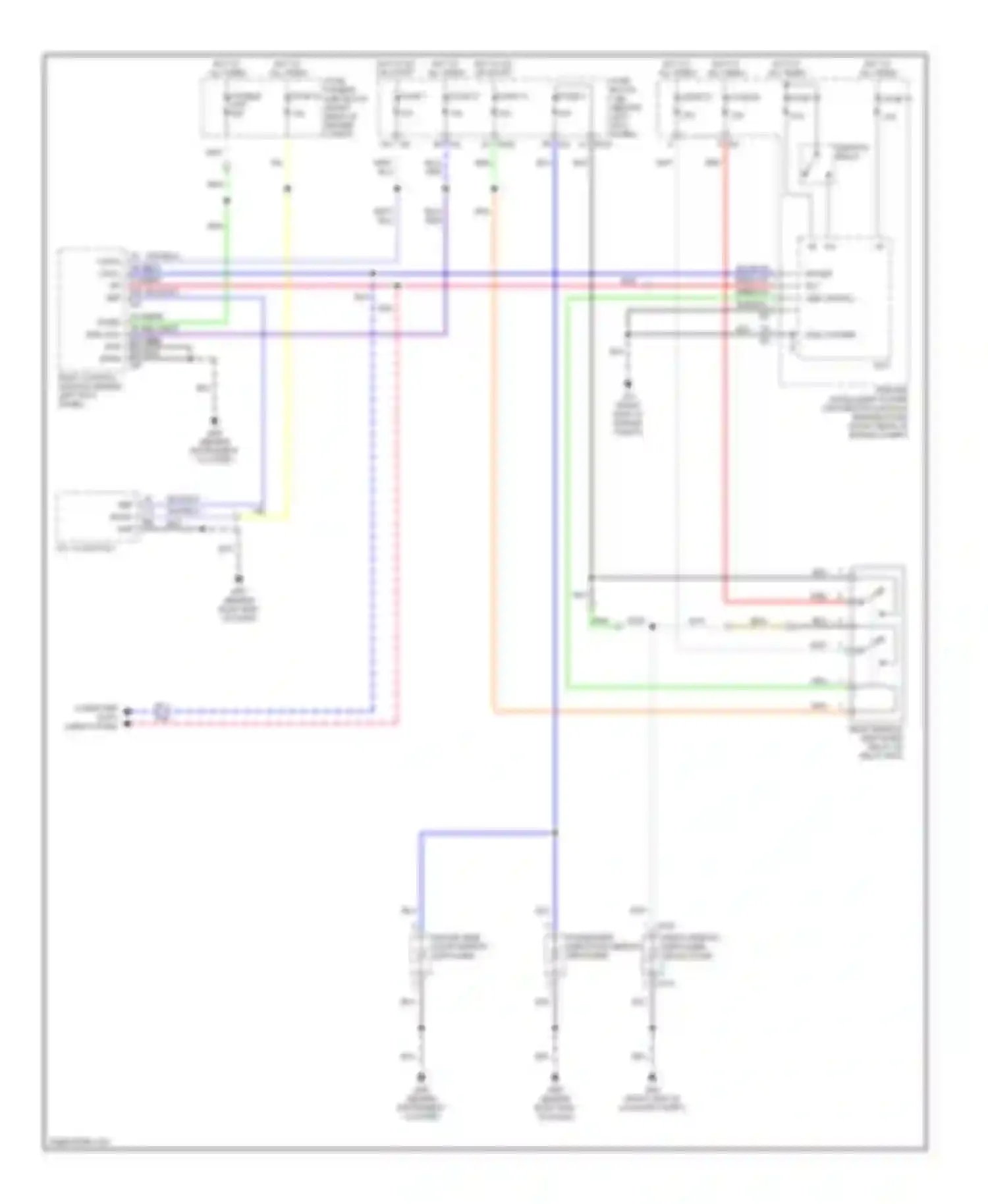 Wiring diagram driver side door mirror defogger for Infiniti FX35 I facelift (2006-2008) (1 of 1)