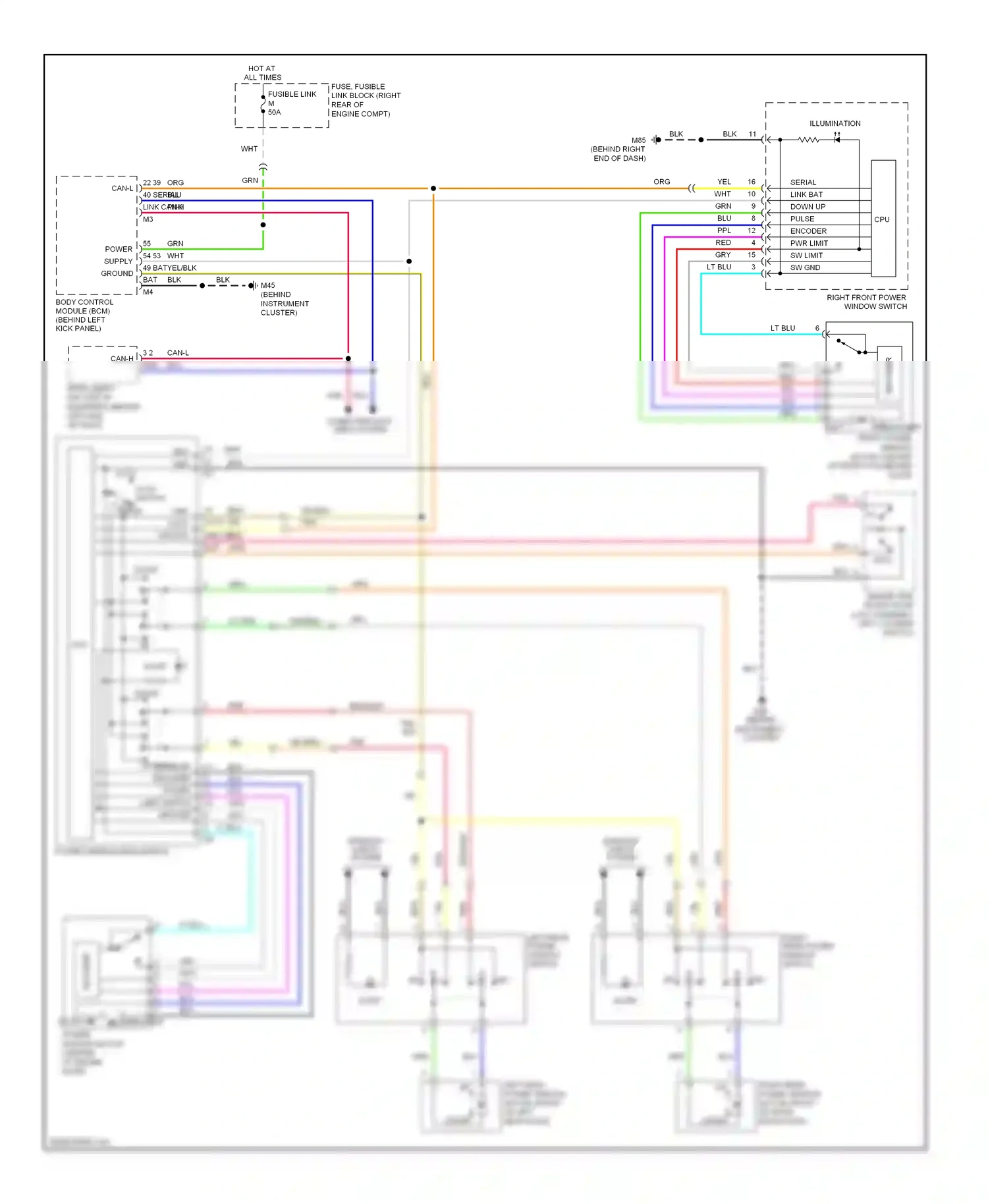 Infiniti FX35 I facelift (2006-2008) encoder wiring diagram  (1 of 1)