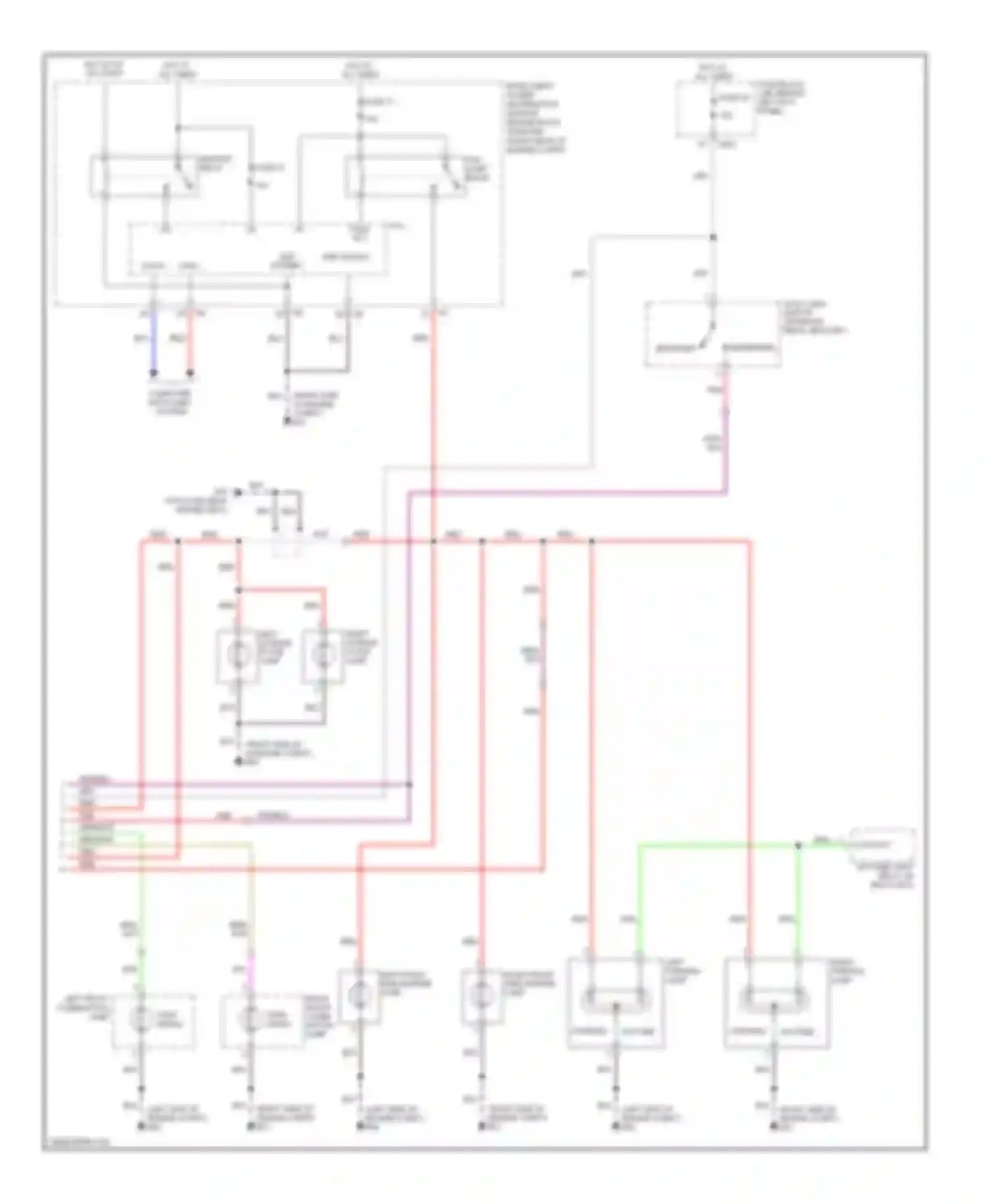 Wiring diagram left front side marker lamp for Infiniti FX35 I facelift (2006-2008) (1 of 1)