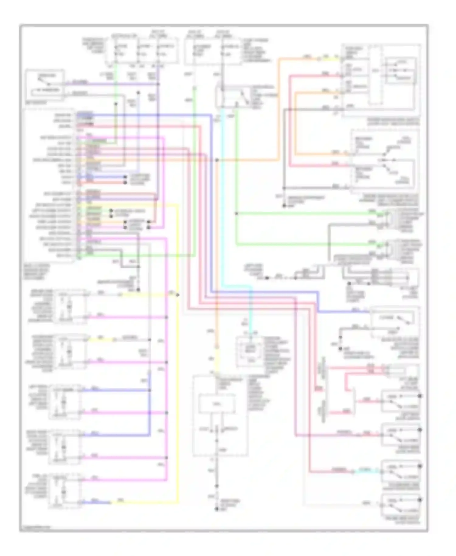 FX35 Infiniti I (2002-2006): Power door locks circuit, without intelligent key unit