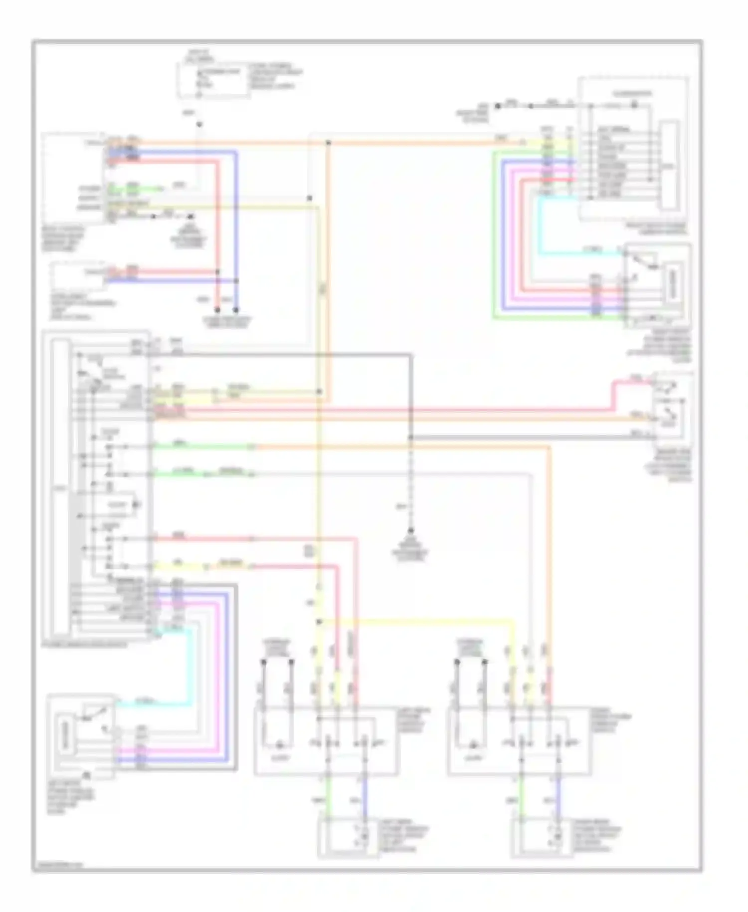 FX35 Infiniti I (2002-2006): Power windows circuit, base