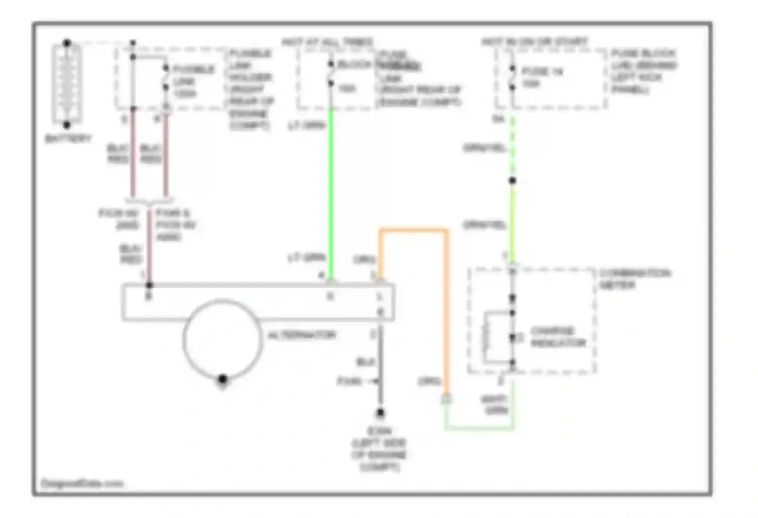 FX35 Infiniti I (2002-2006): Charging circuit