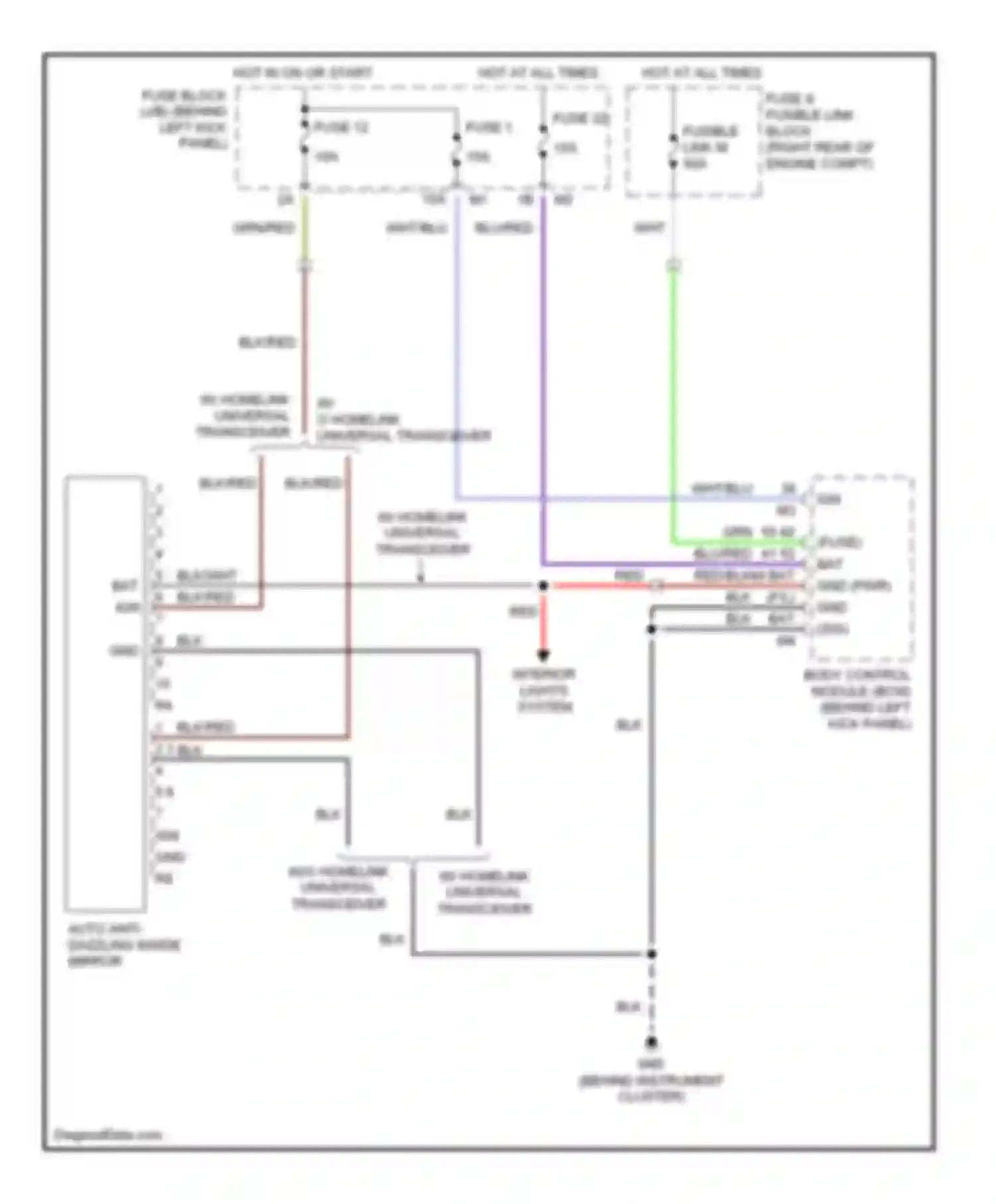 Wiring diagram blk for Infiniti FX35 I (2002-2006) (51 of 81)