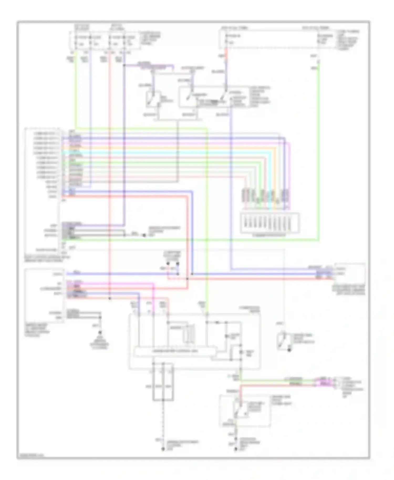 Wiring diagram driver side front door switch for Infiniti FX35 I (2002-2006) (1 of 4)