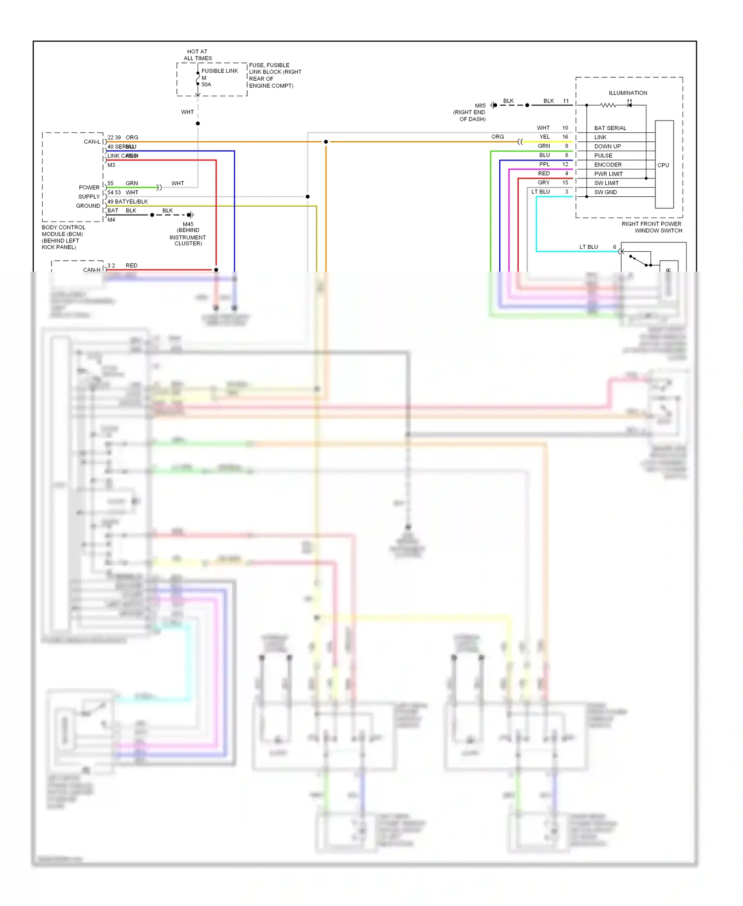 Infiniti FX35 I (2002-2006) encoder wiring diagram  (1 of 2)