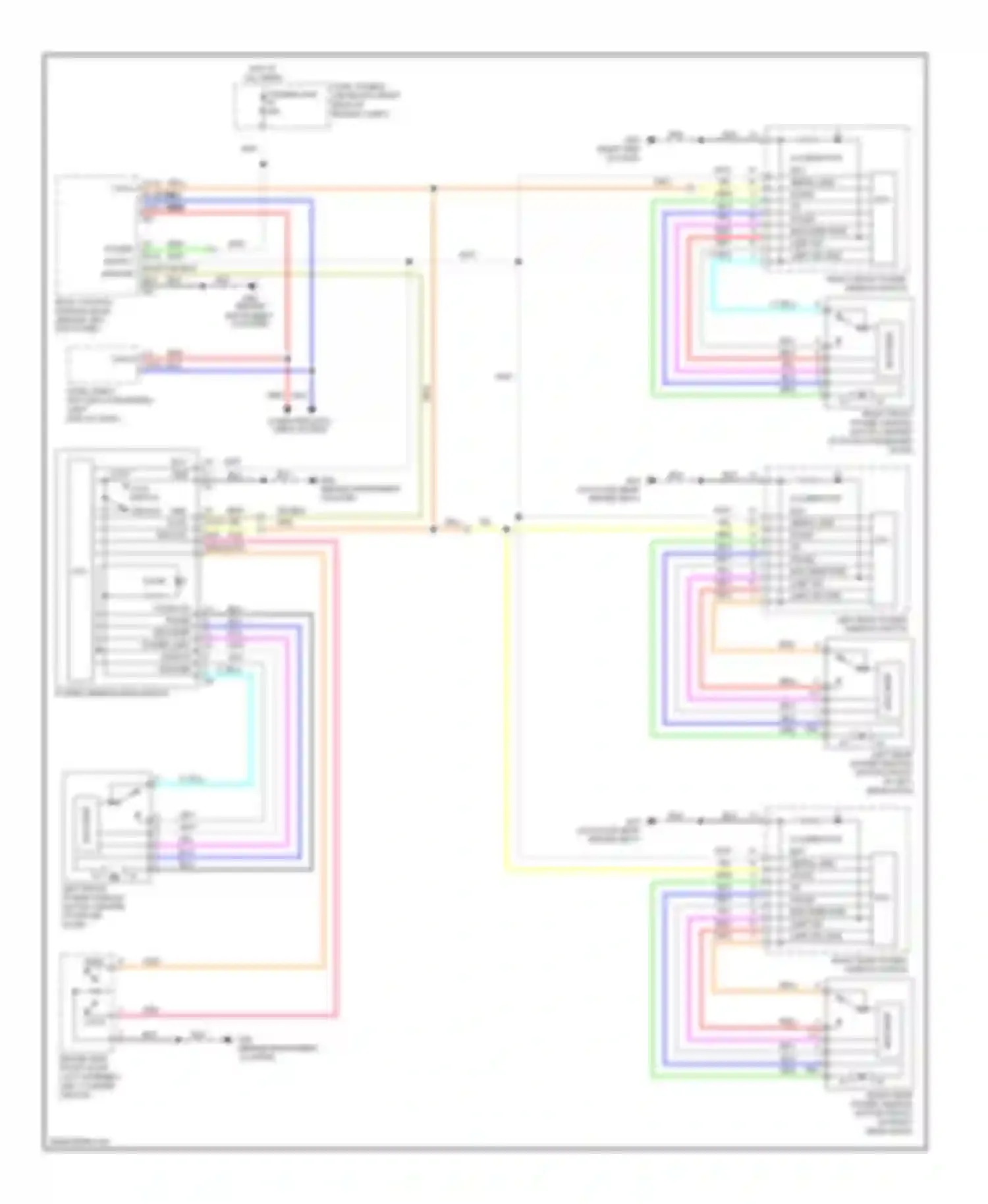 Wiring diagram right front power window switch for Infiniti FX35 I (2002-2006) (2 of 2)