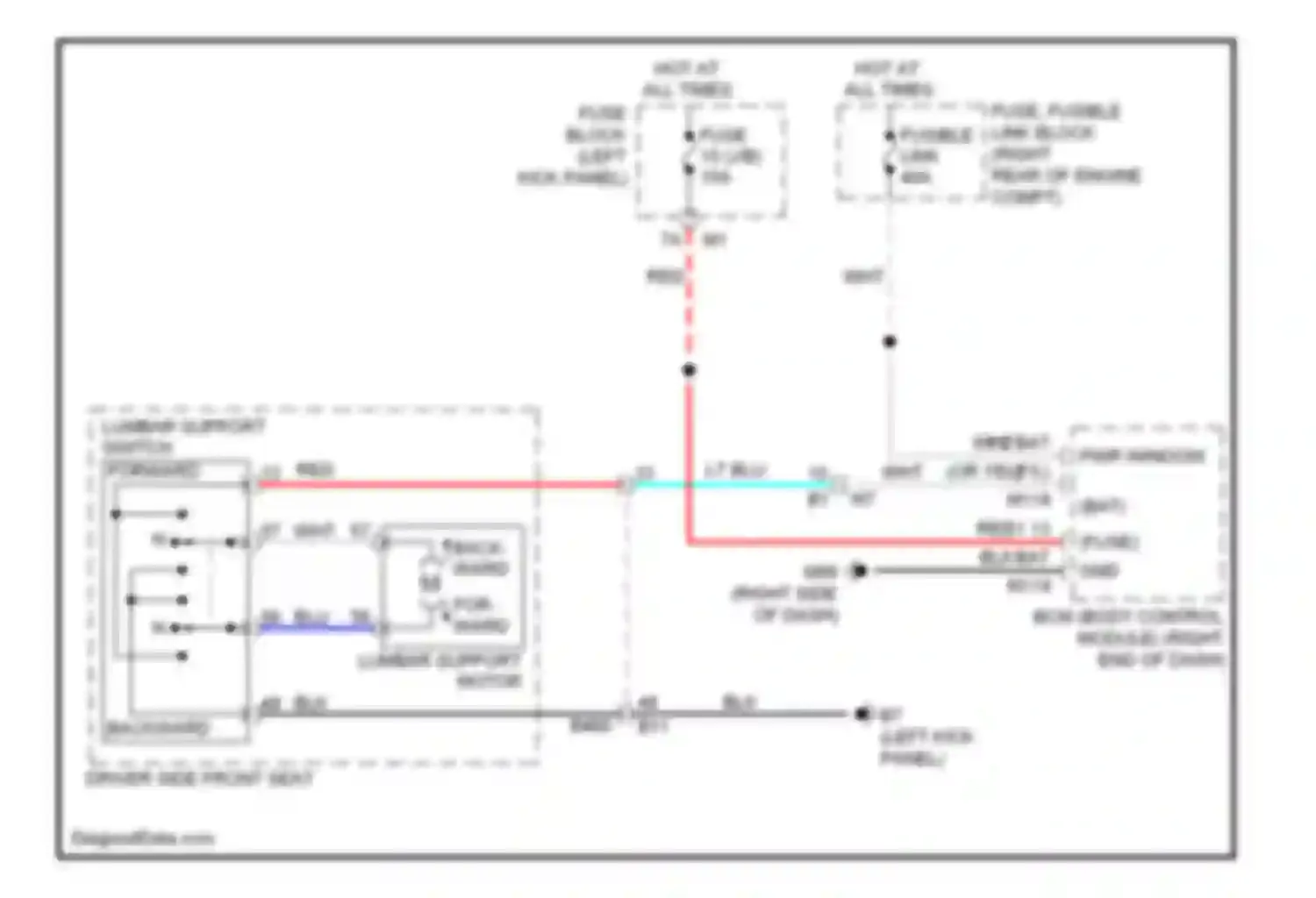 FX35 Infiniti II facelift (2011-2013): Lumbar circuit