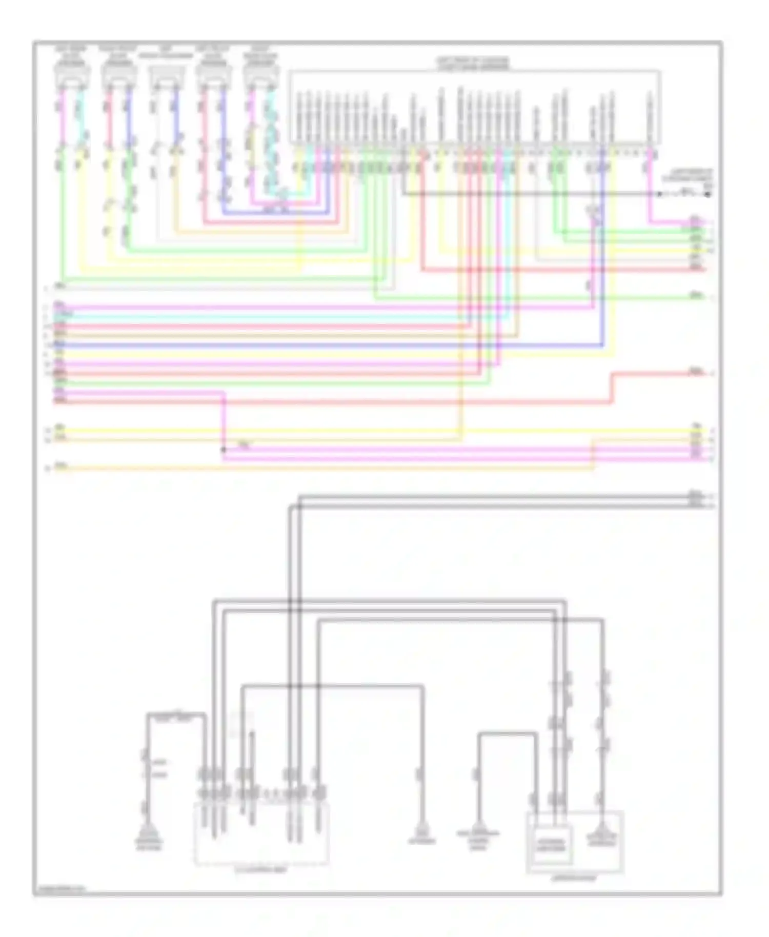 Wiring diagram av control unit for Infiniti FX35 II facelift (2011-2013) (6 of 14)