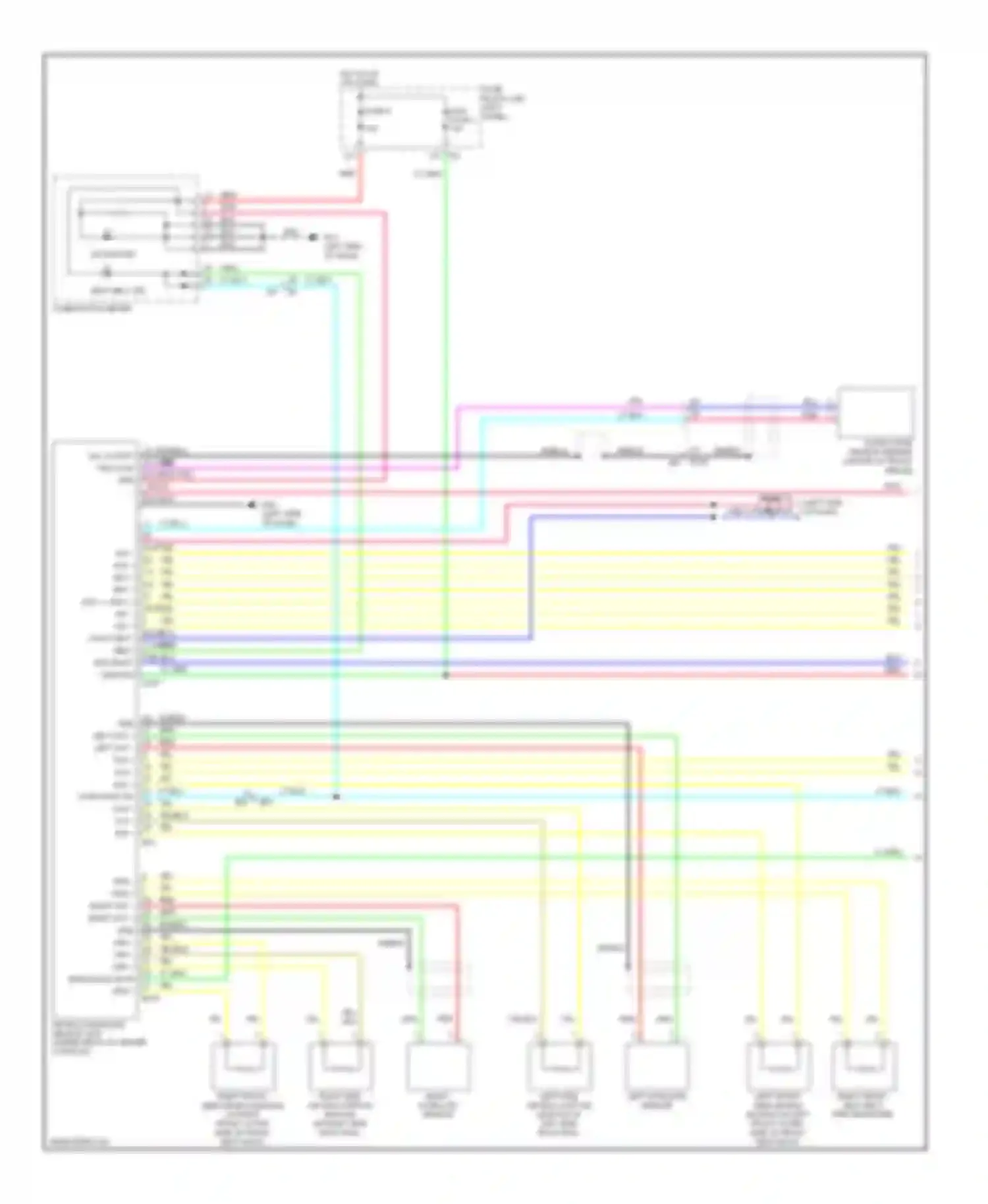 Wiring diagram can-h seat belt ods input ignition for Infiniti FX35 II facelift (2011-2013) (1 of 1)