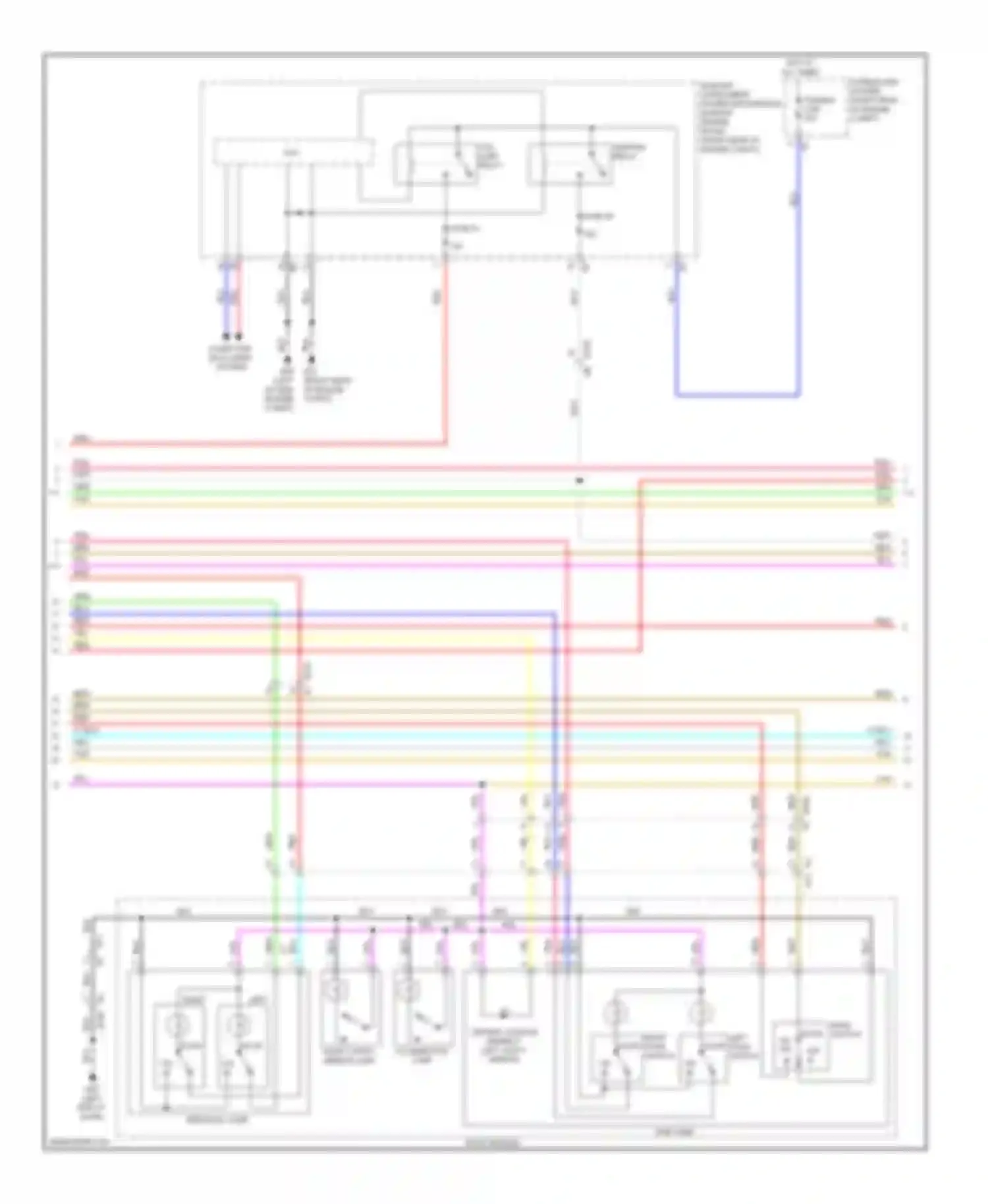Wiring diagram center console indirect left vanity illumination mirror lamp for Infiniti FX35 II facelift (2011-2013) (1 of 1)
