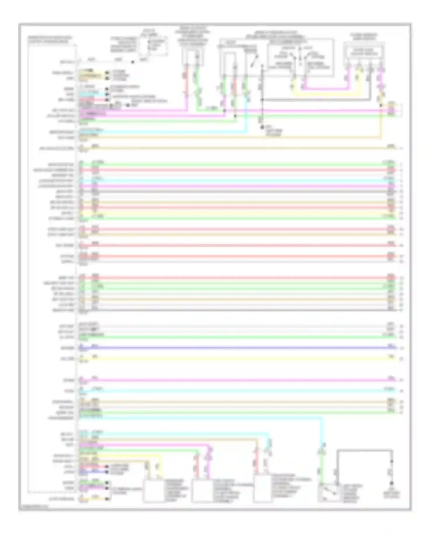 Wiring diagram door lock, unlock switch for Infiniti FX35 II facelift (2011-2013) (1 of 4)