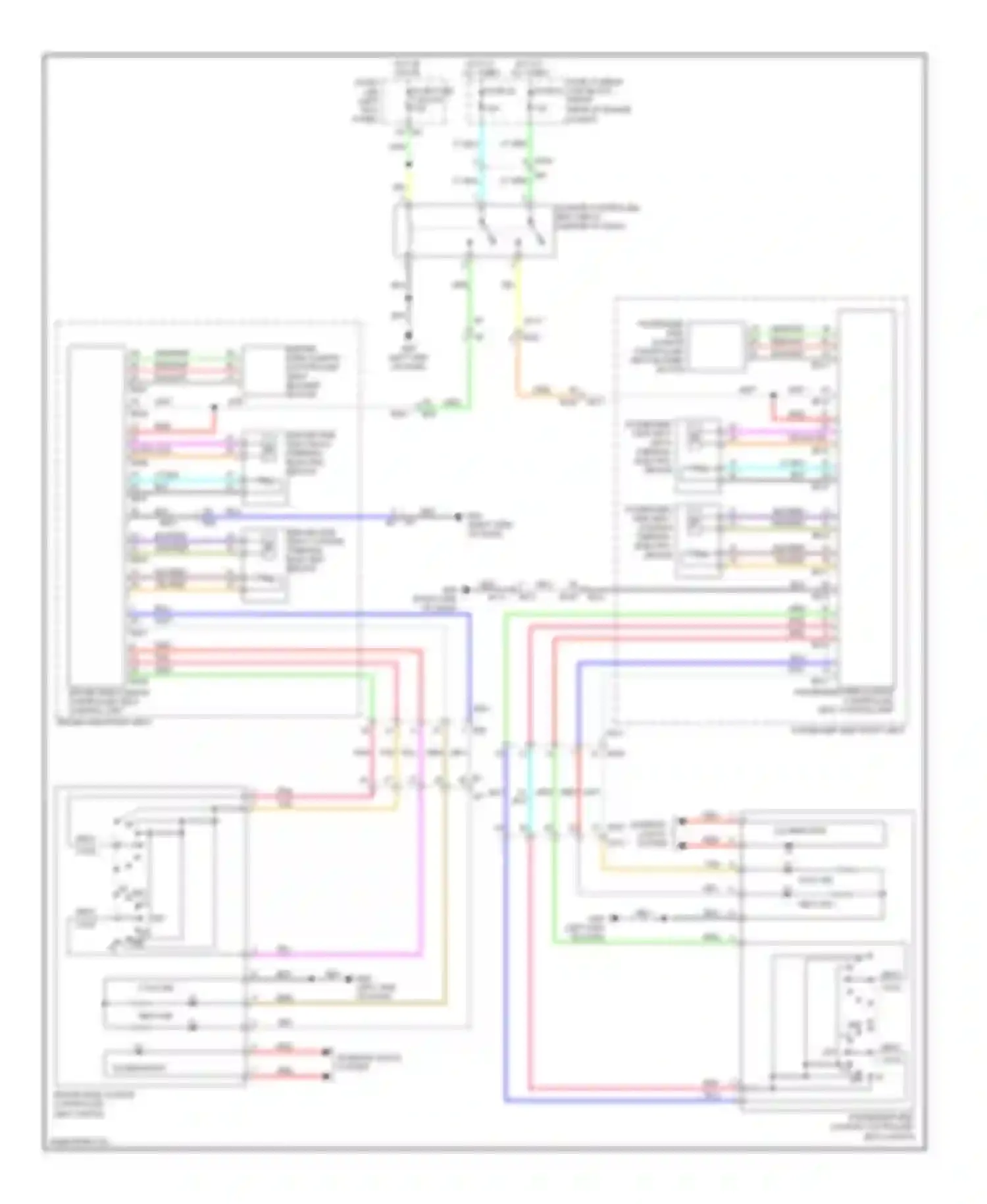 Wiring diagram driver side climate controlled seat switch for Infiniti FX35 II facelift (2011-2013) (1 of 1)