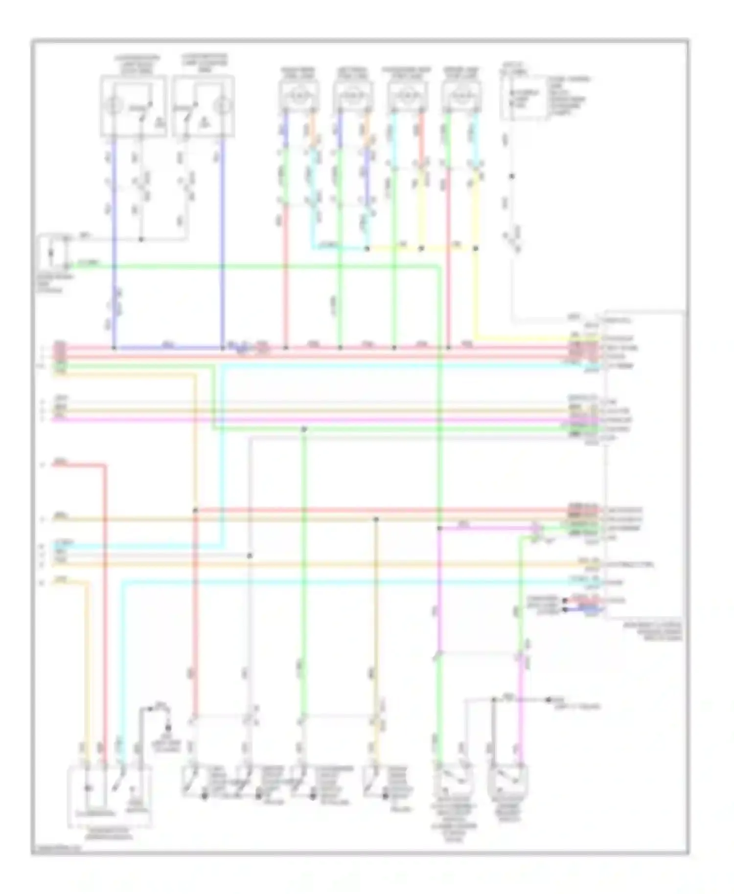 Wiring diagram driver side step lamp for Infiniti FX35 II facelift (2011-2013) (1 of 1)