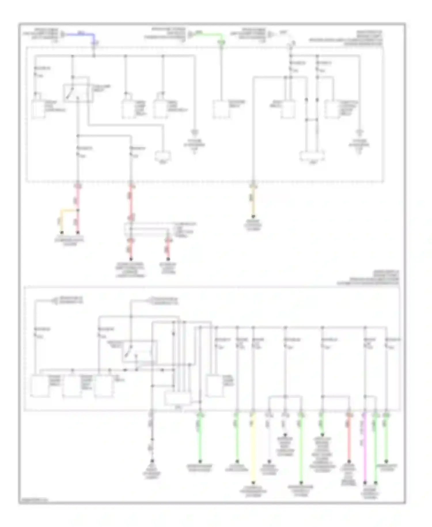 Wiring diagram front fog lamp relay for Infiniti FX35 II facelift (2011-2013) (2 of 2)