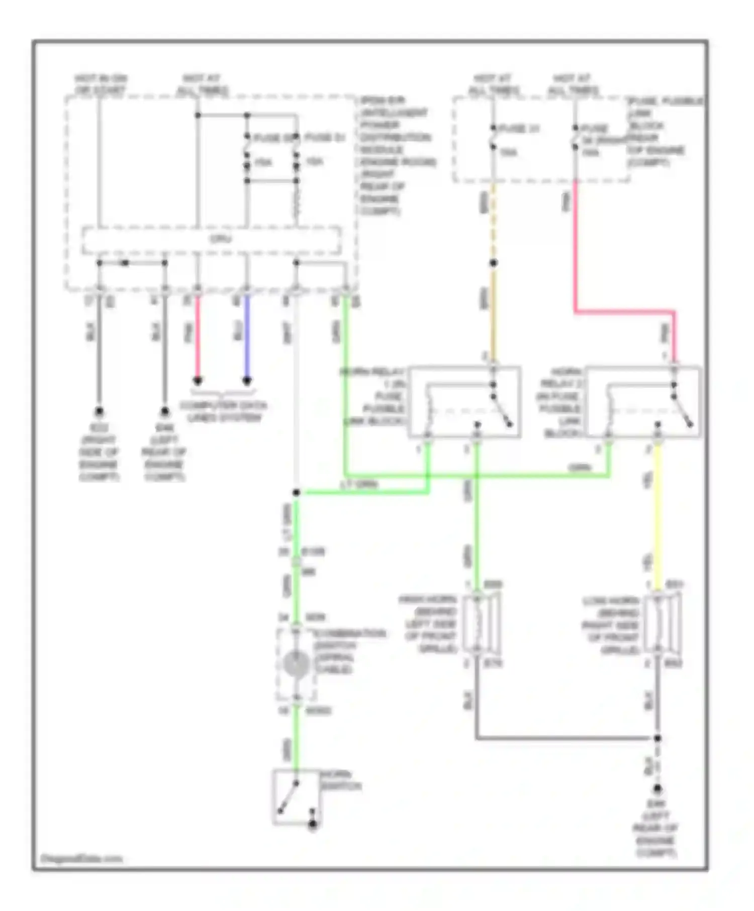 Wiring diagram grn for Infiniti FX35 II facelift (2011-2013) (25 of 81)