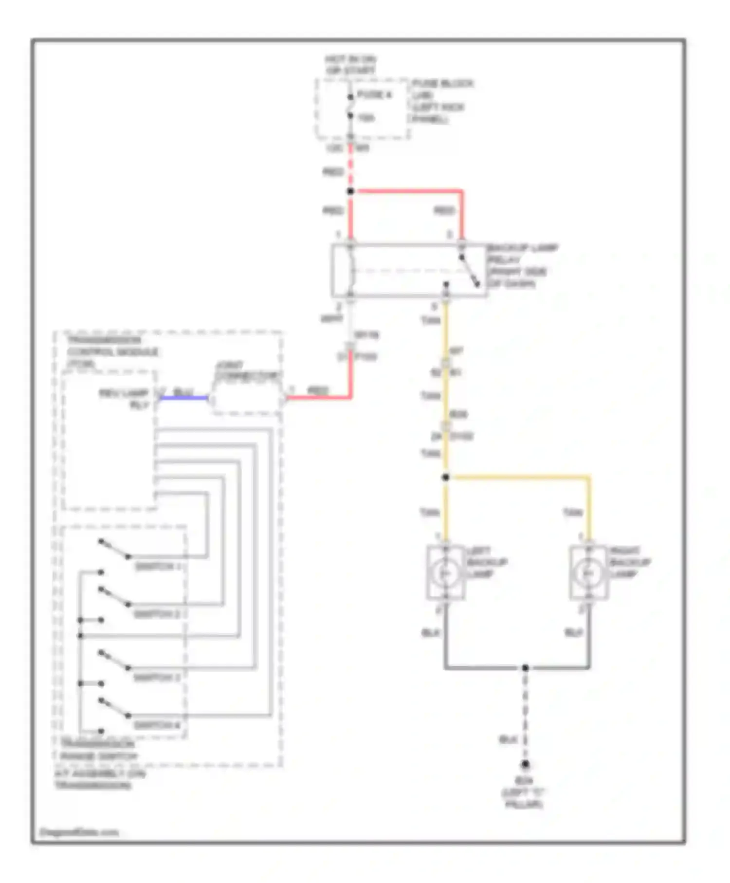 Wiring diagram hot in on or start for Infiniti FX35 II facelift (2011-2013) (12 of 31)