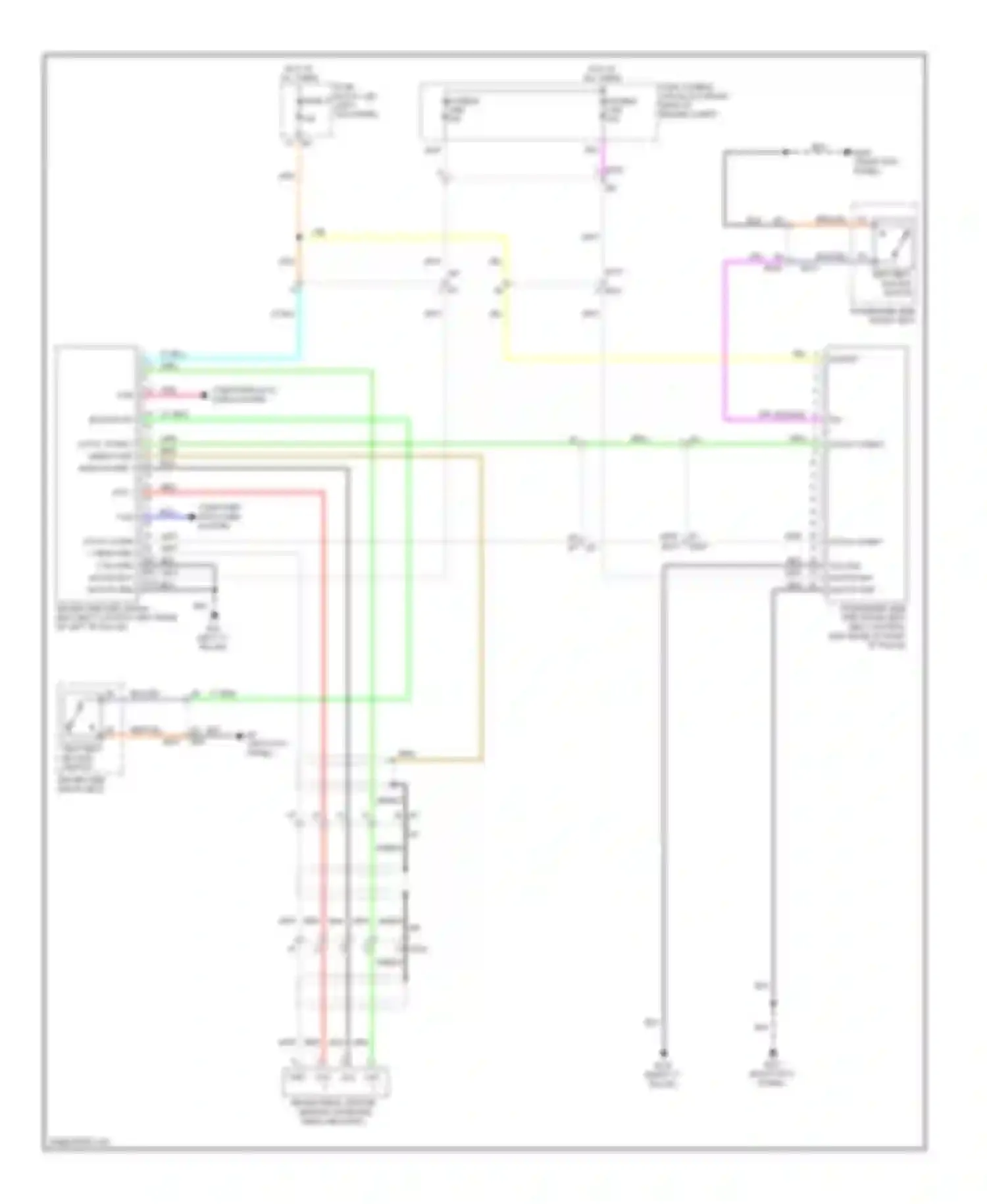 Wiring diagram left "c" pillar) for Infiniti FX35 II facelift (2011-2013) (8 of 10)