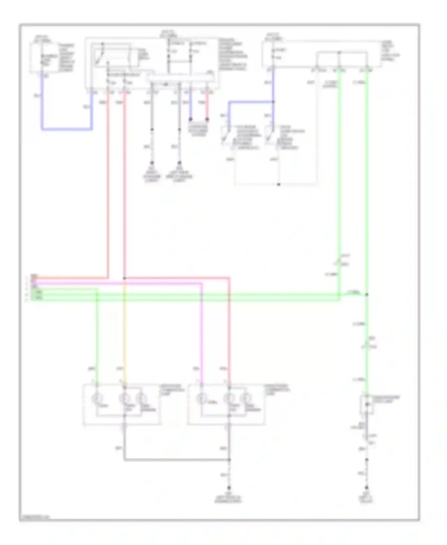 Wiring diagram left "c" pillar) for Infiniti FX35 II facelift (2011-2013) (6 of 10)