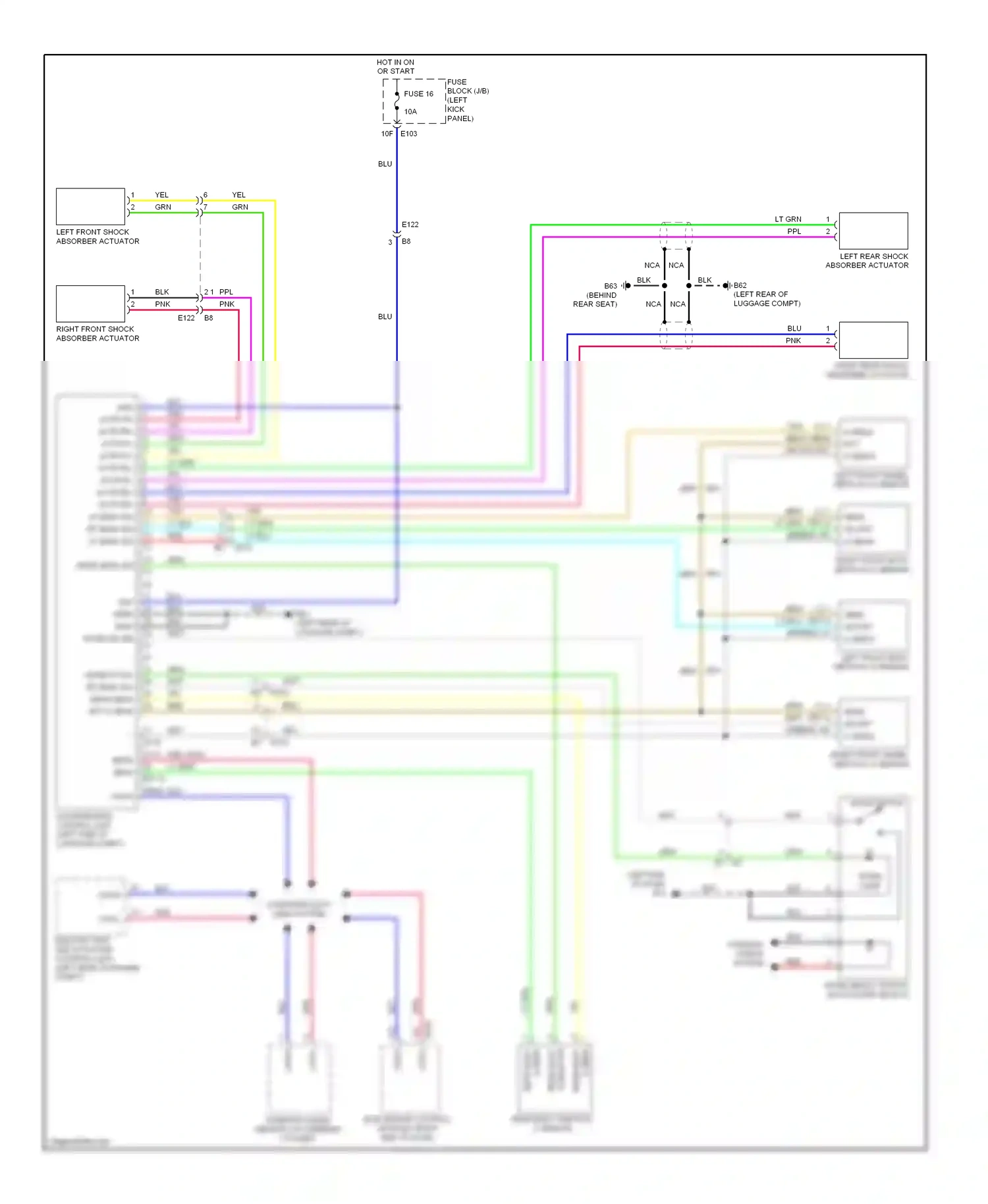 Infiniti FX35 II facelift (2011-2013) mode select switch (e-sus mode select) wiring diagram  (1 of 1)