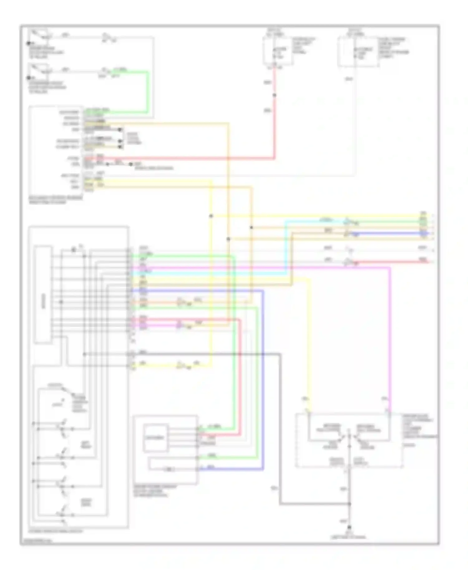 Wiring diagram power window lock lock switch for Infiniti FX35 II facelift (2011-2013) (1 of 1)