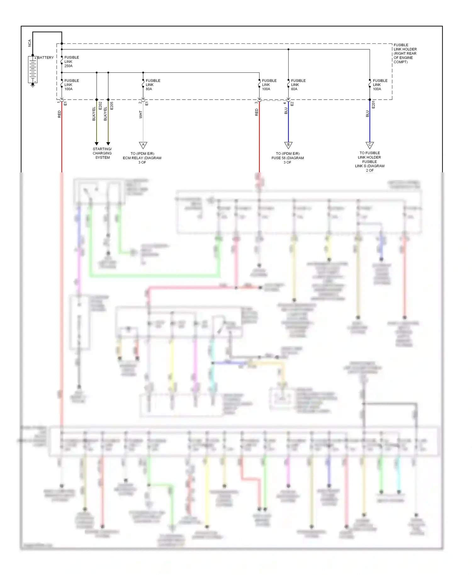 Infiniti FX35 II facelift (2011-2013) push-button ignition switch (push switch) wiring diagram  (1 of 1)